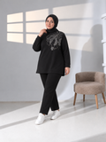Deri Garnili Örme Tunik - 26035