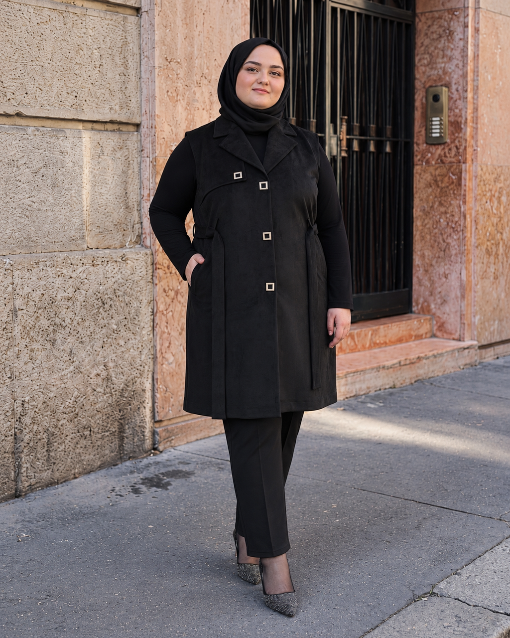 Astarlı Süet Yelek - 4795