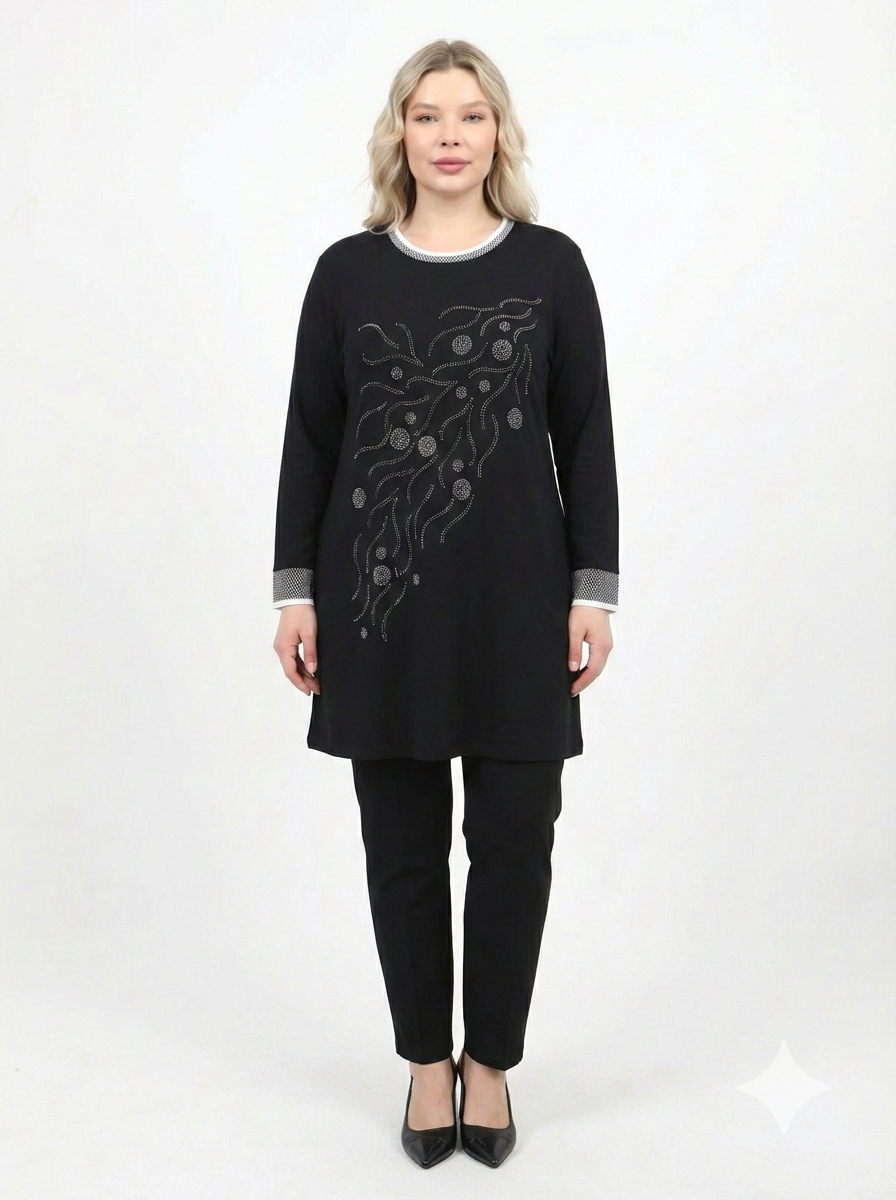 Önü Taşlı Tunik - 070