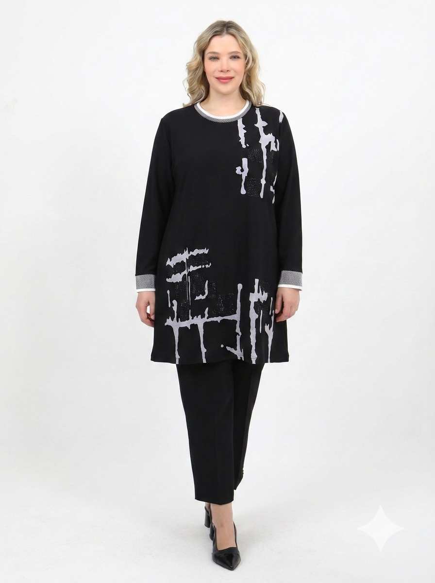 Önü Baskılı Tunik - 069