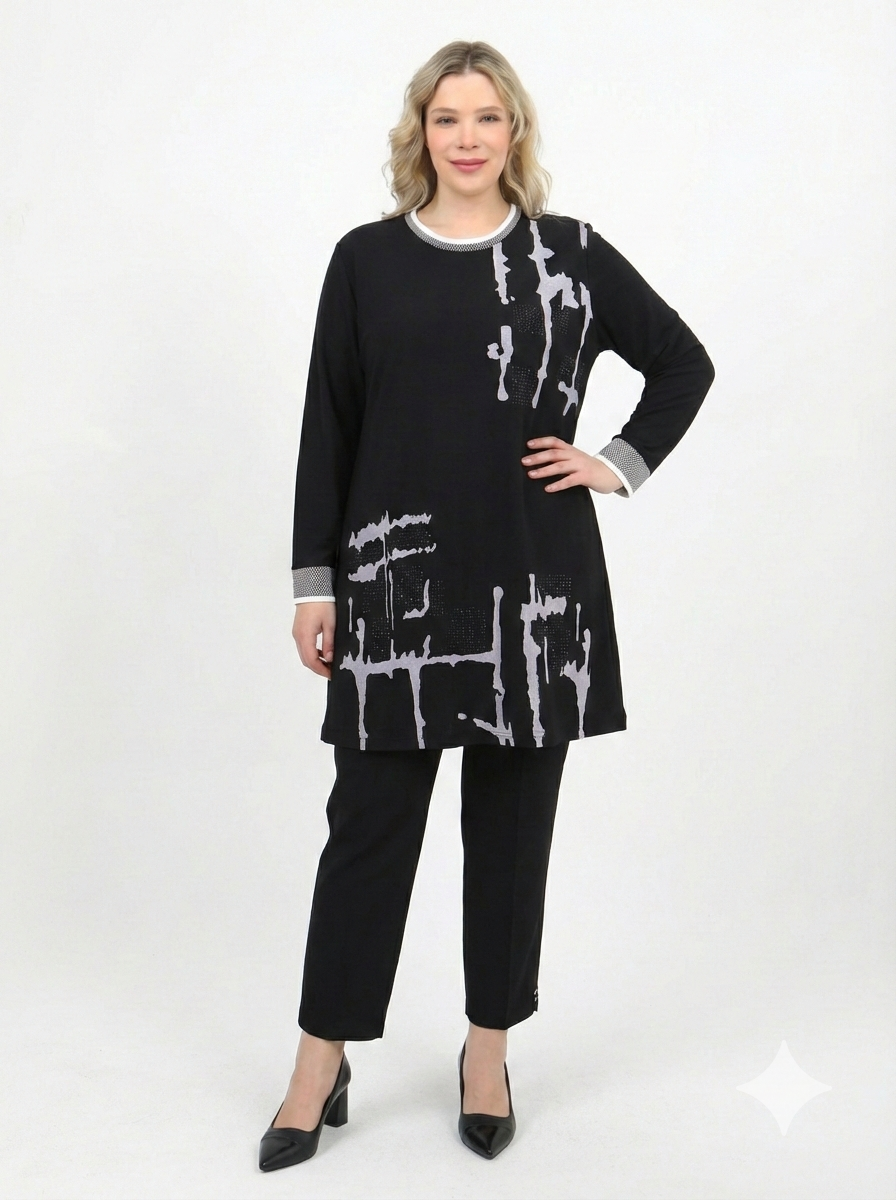 Önü Baskılı Tunik - 069