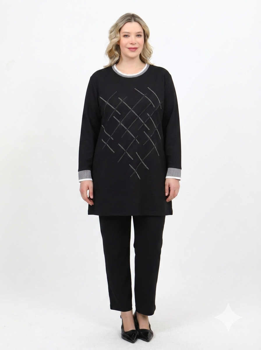 Önü Taşlı Tunik - 058