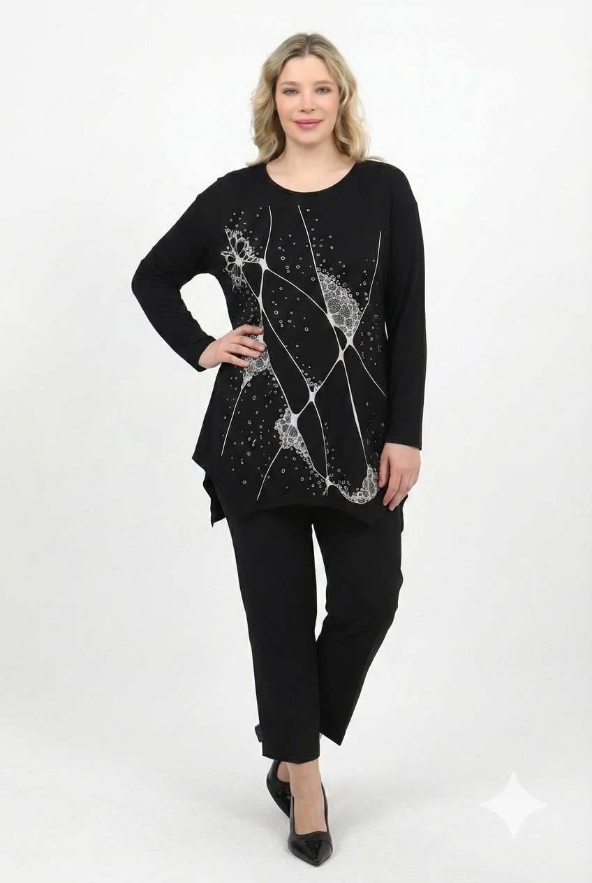 Önü Baskılı Tunik - 041