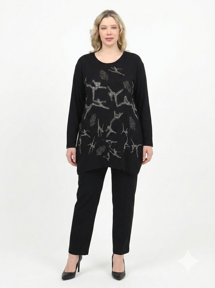 Önü Baskılı Tunik - 313