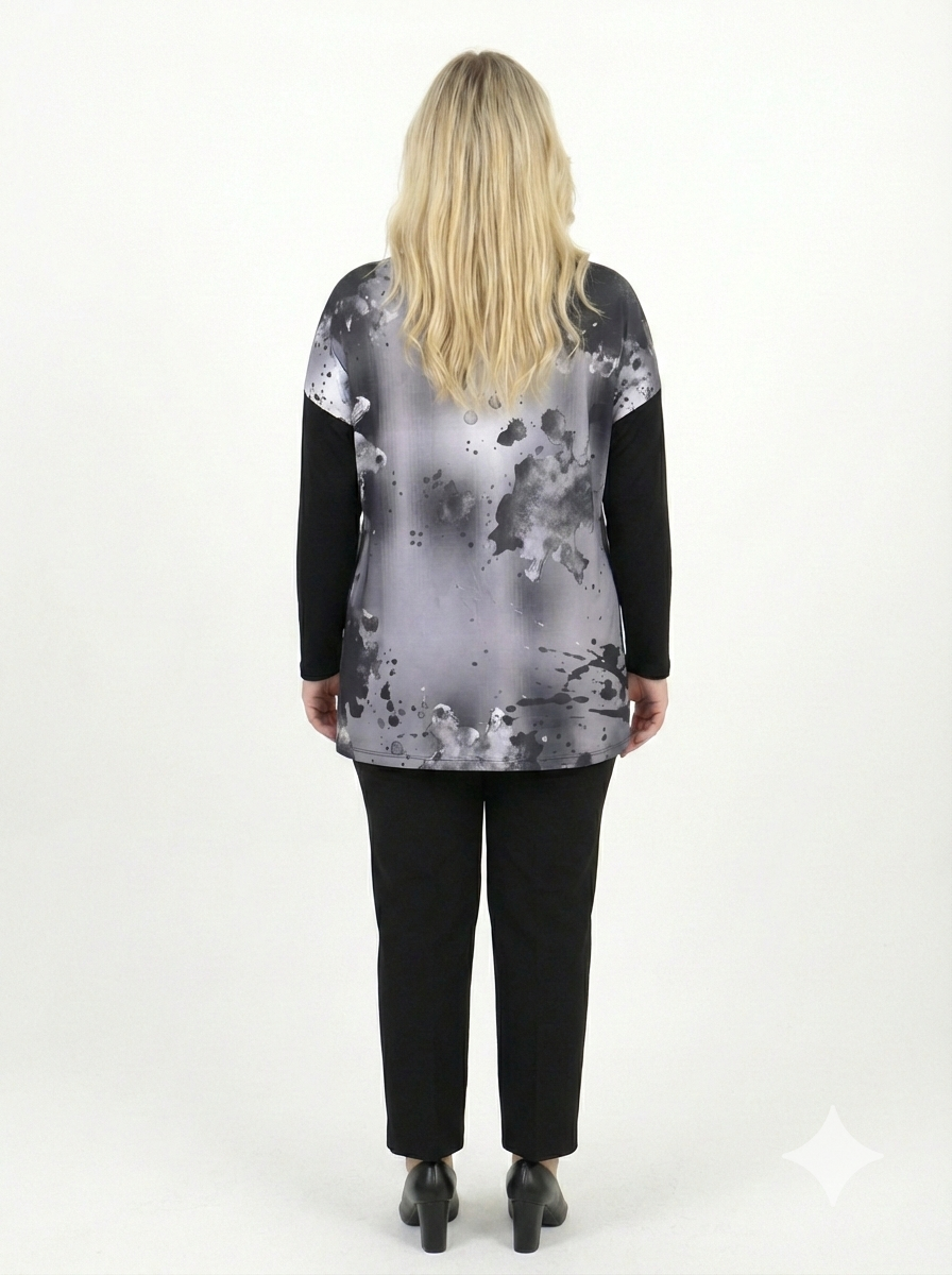 Dijital Baskılı  Bluz - 293