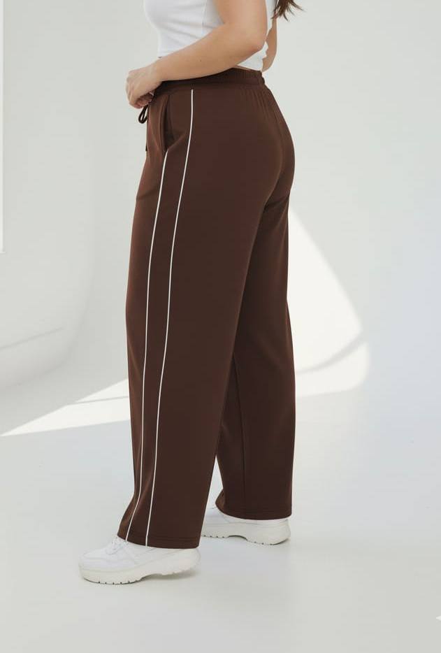 Beyaz Biyeli Bol Paça Oysho Pantolon- 690