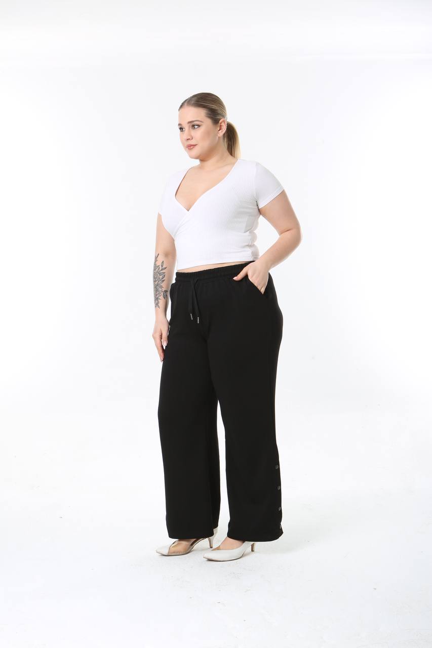 Paçası Zımbalı Bol Paça Oysho Pantolon - 710