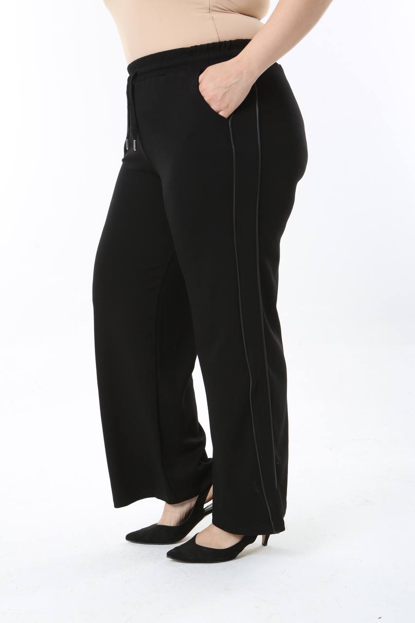 Yanı Biyeli Bol Paça Pantolon - 701