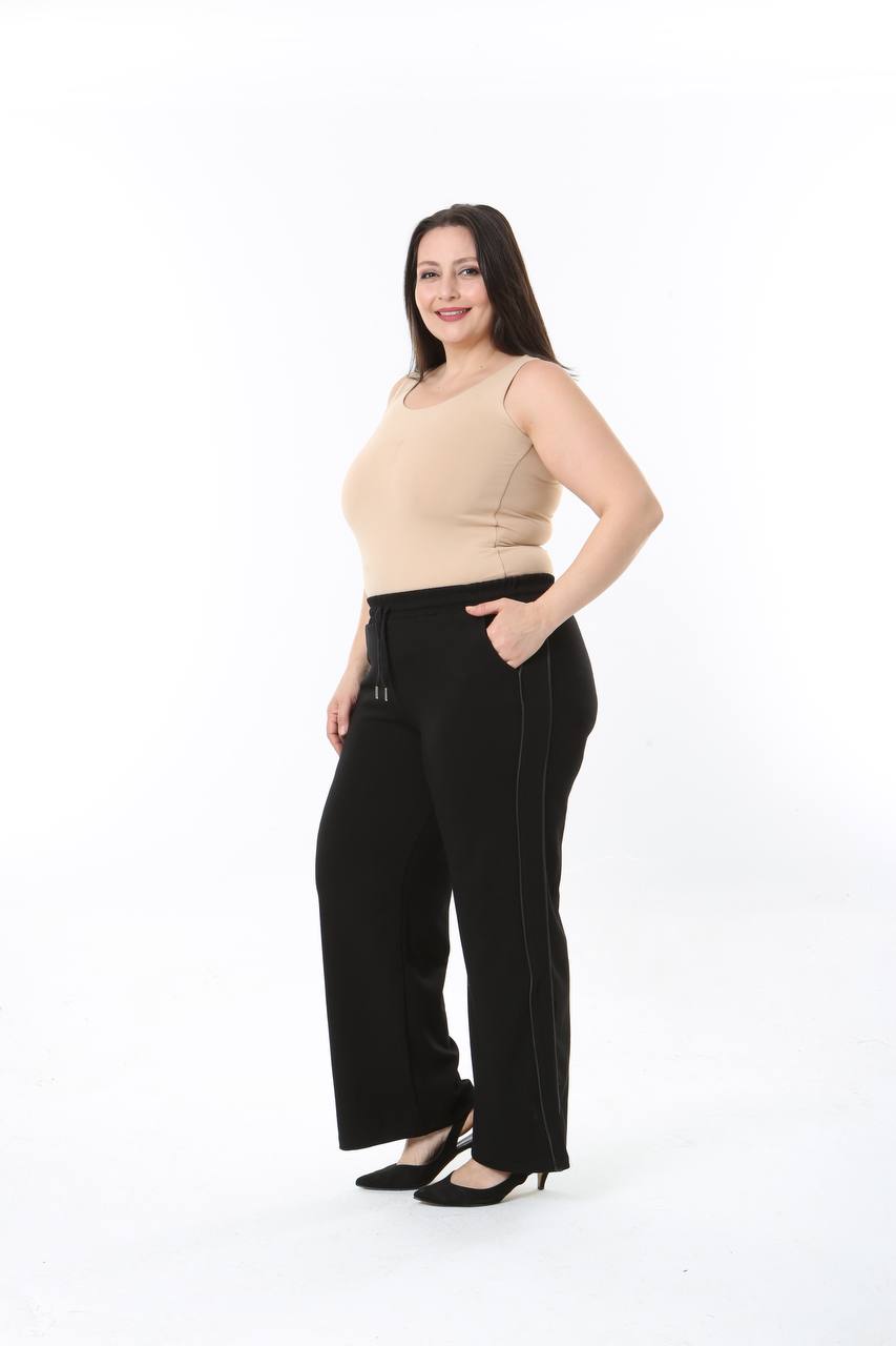 Yanı Biyeli Bol Paça Pantolon - 701