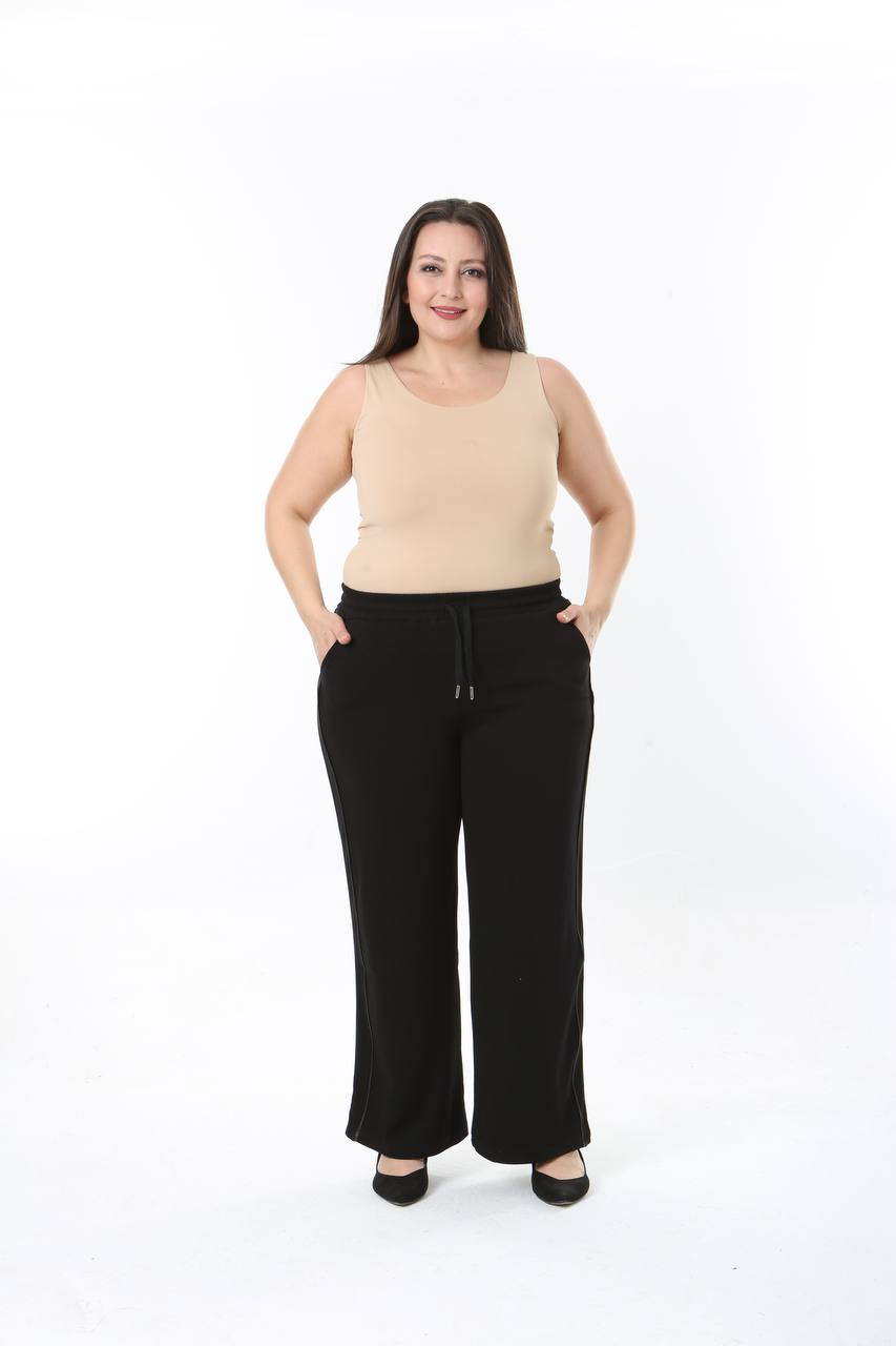 Yanı Biyeli Bol Paça Pantolon - 701