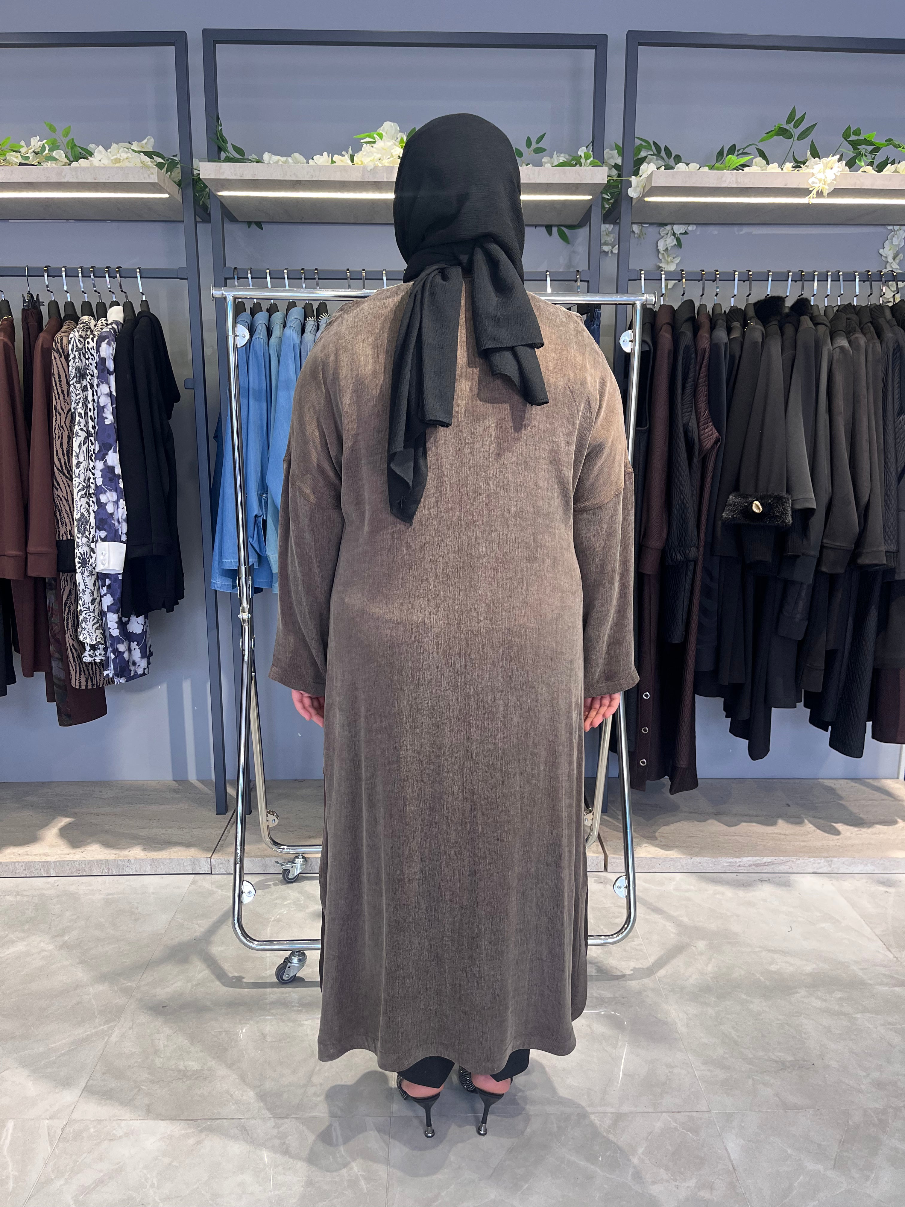 Düşük Kol Katlı İpek Qupra Kap-  1330