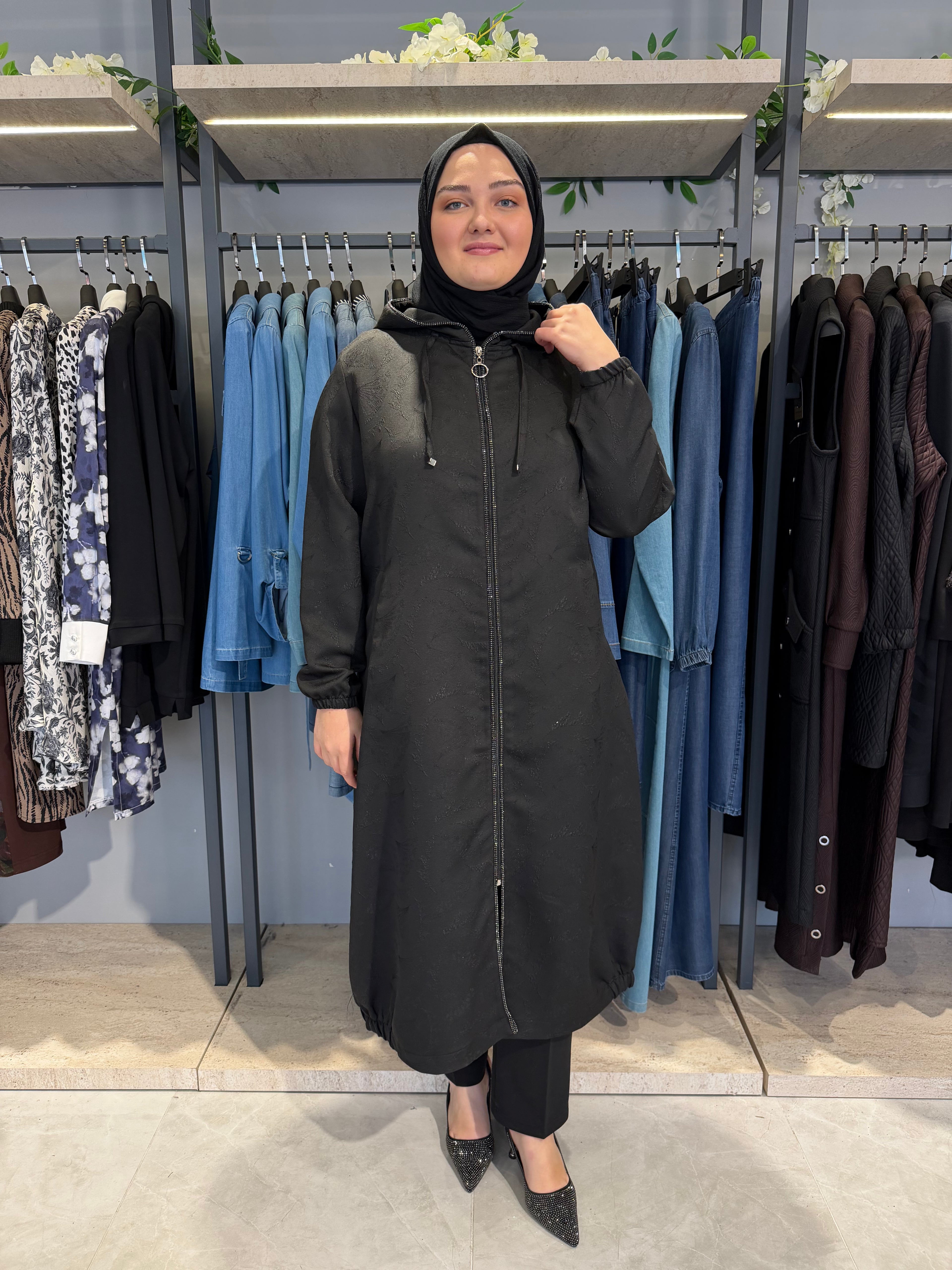 Kapüşonlu Jakar Kap  - 777