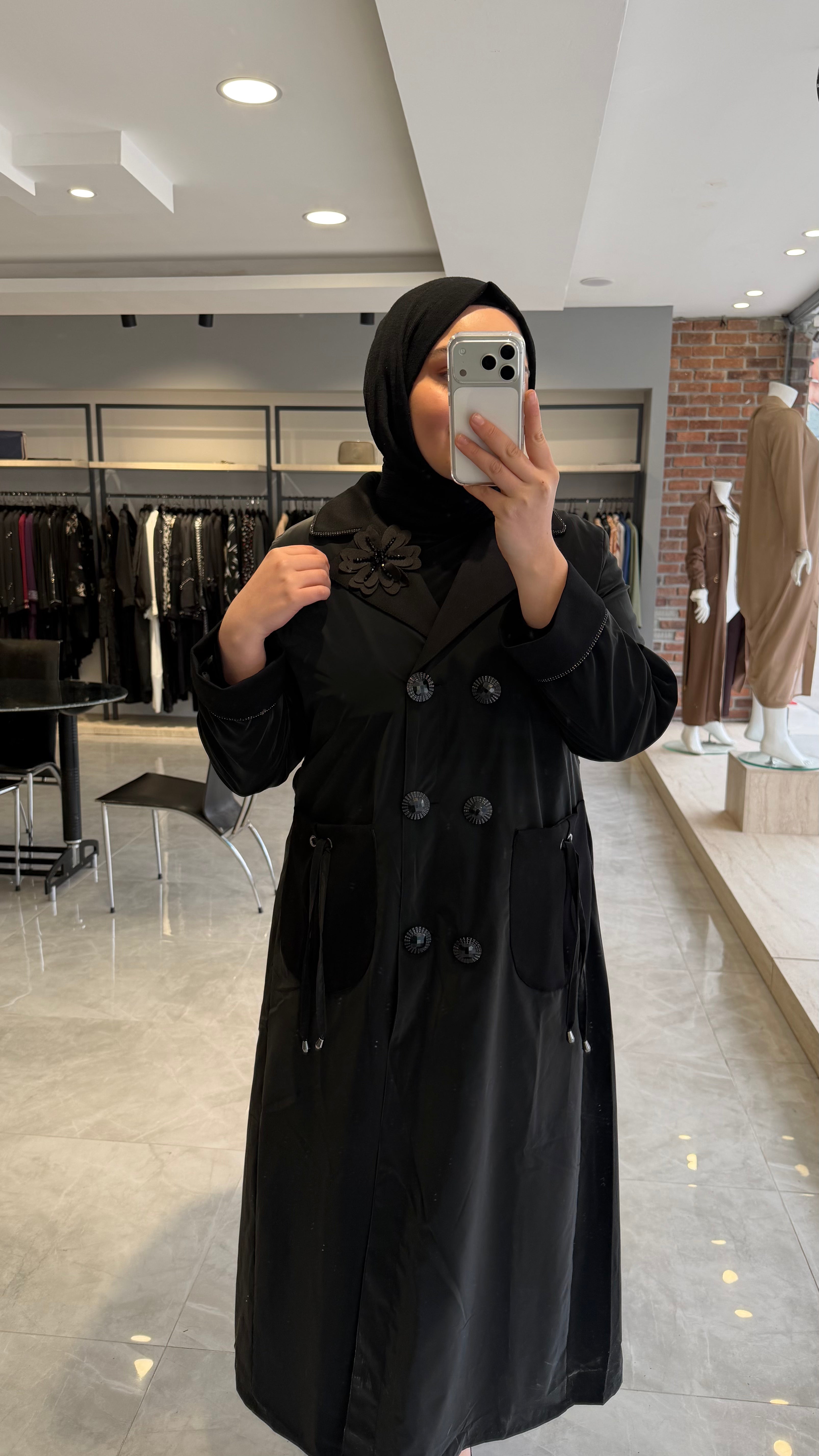 Çiçek Detaylı Kruvaze Kap - 2119