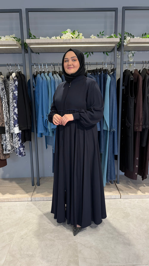 Beli Dantelli İpek Ferace - 3017