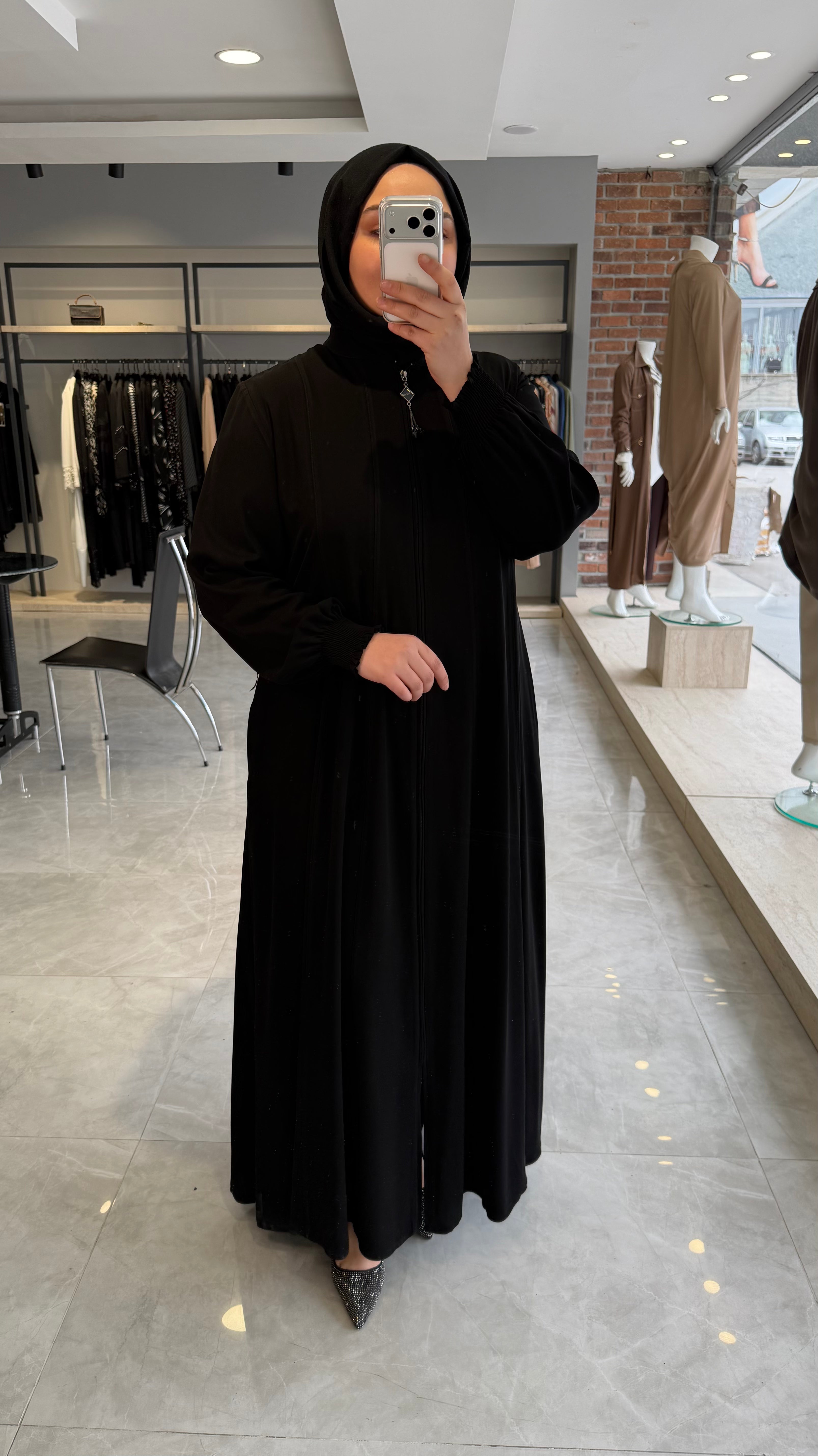 Parça İpek Ferace - 2872