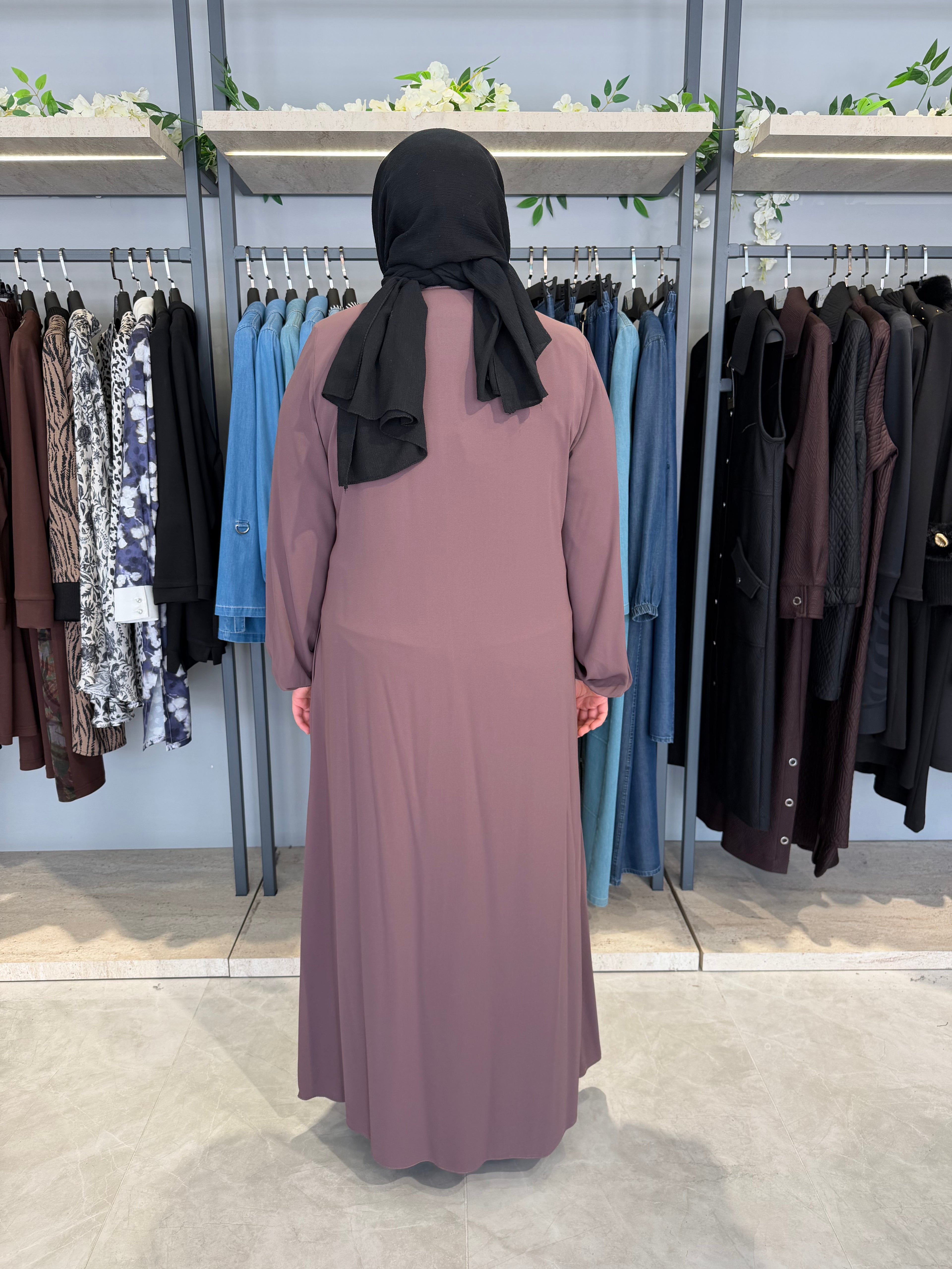 Çift Biyeli İpek Ferace - 3015