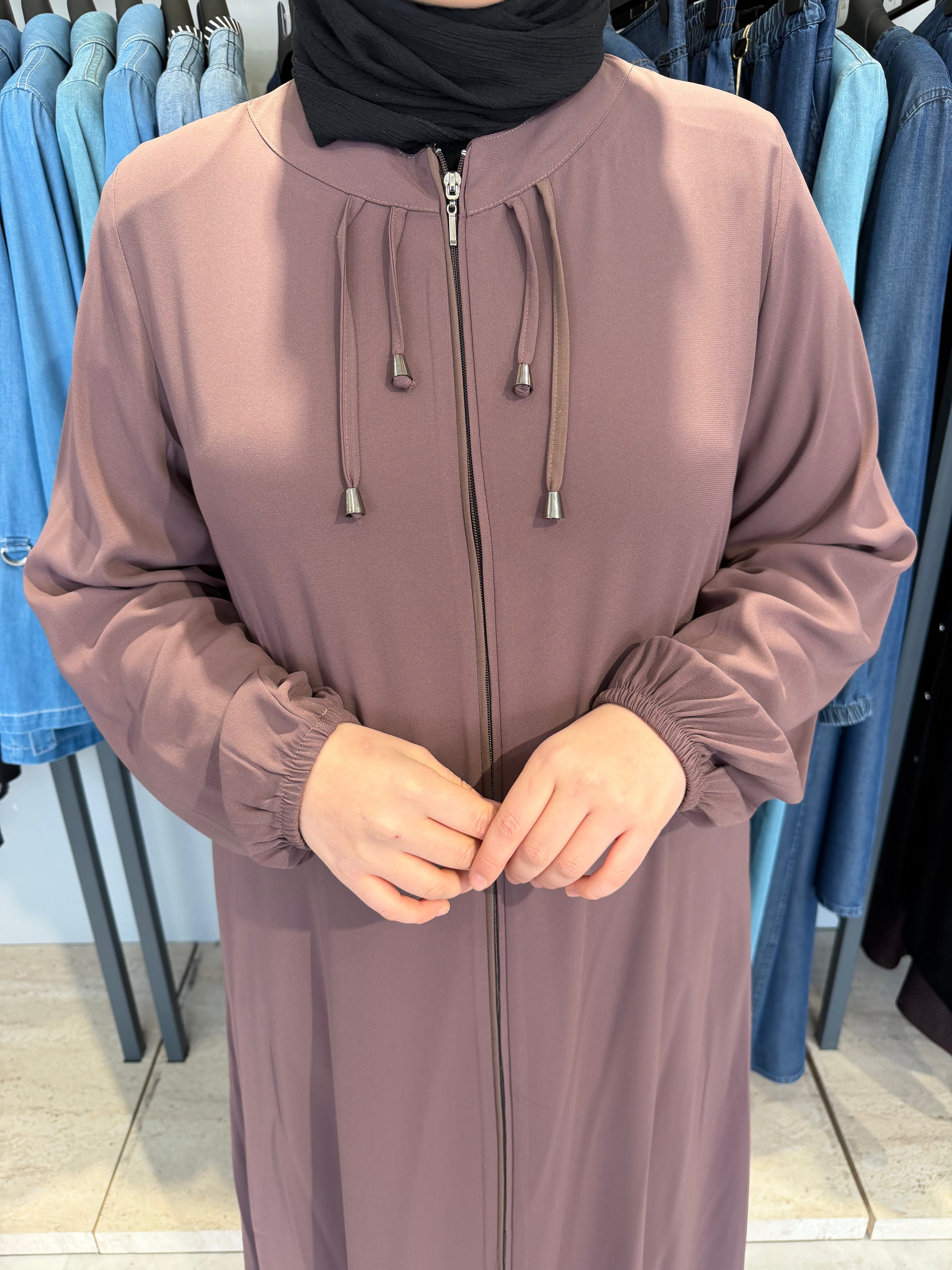 Çift Biyeli İpek Ferace - 3015