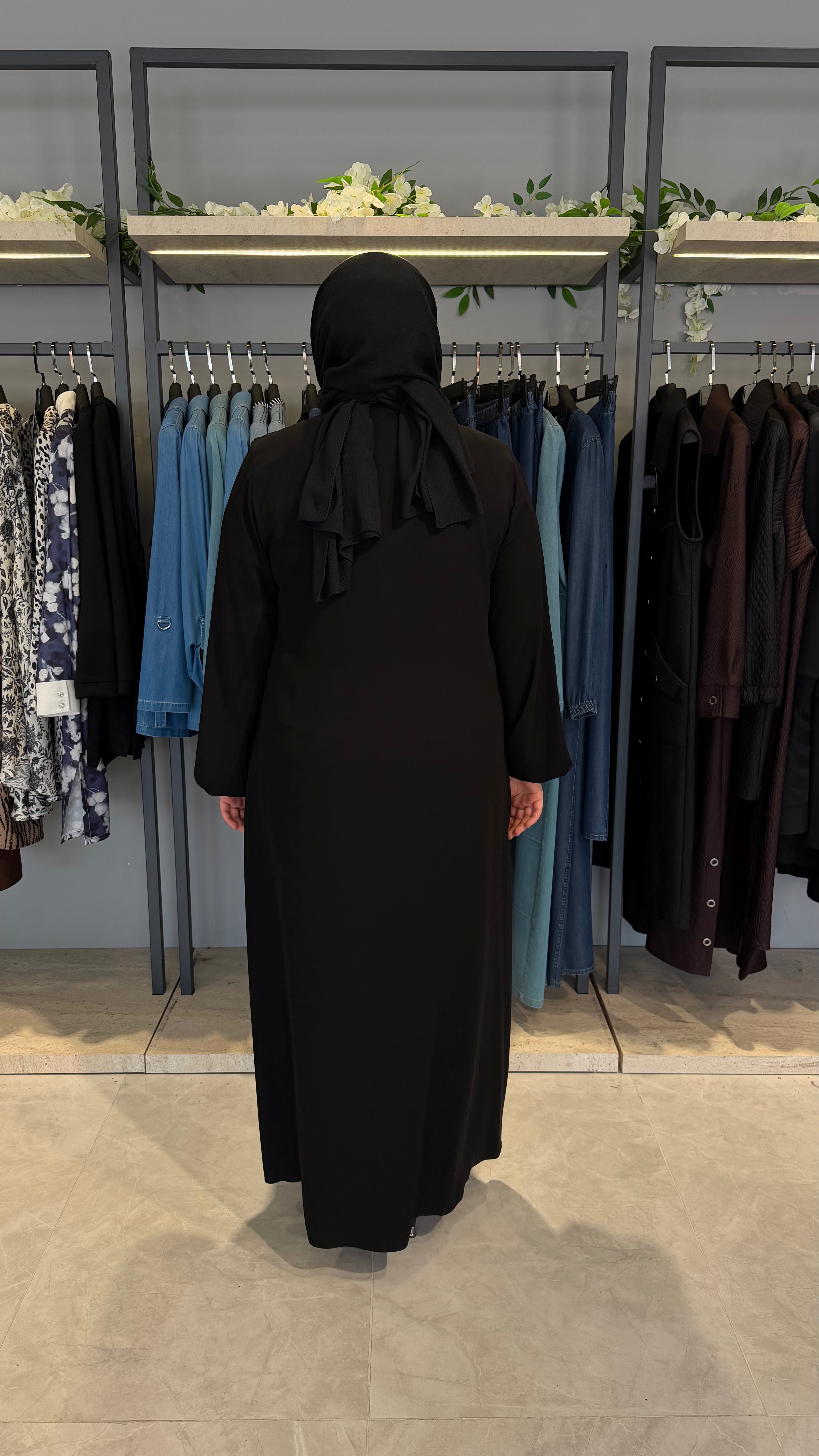 Çift Biyeli İpek Ferace - 3015