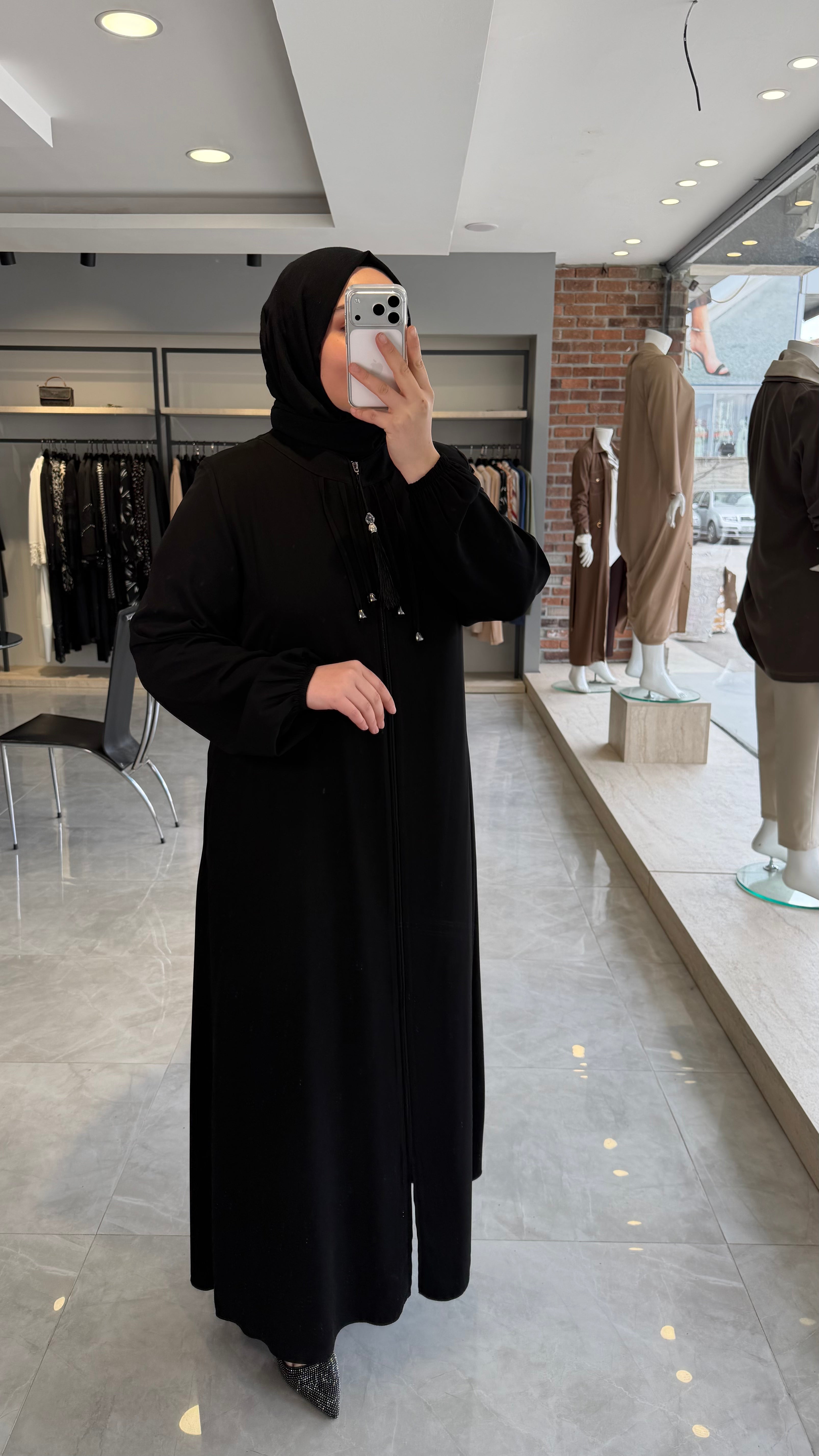 Kolu Lastikli Krep Ferace  - 3202