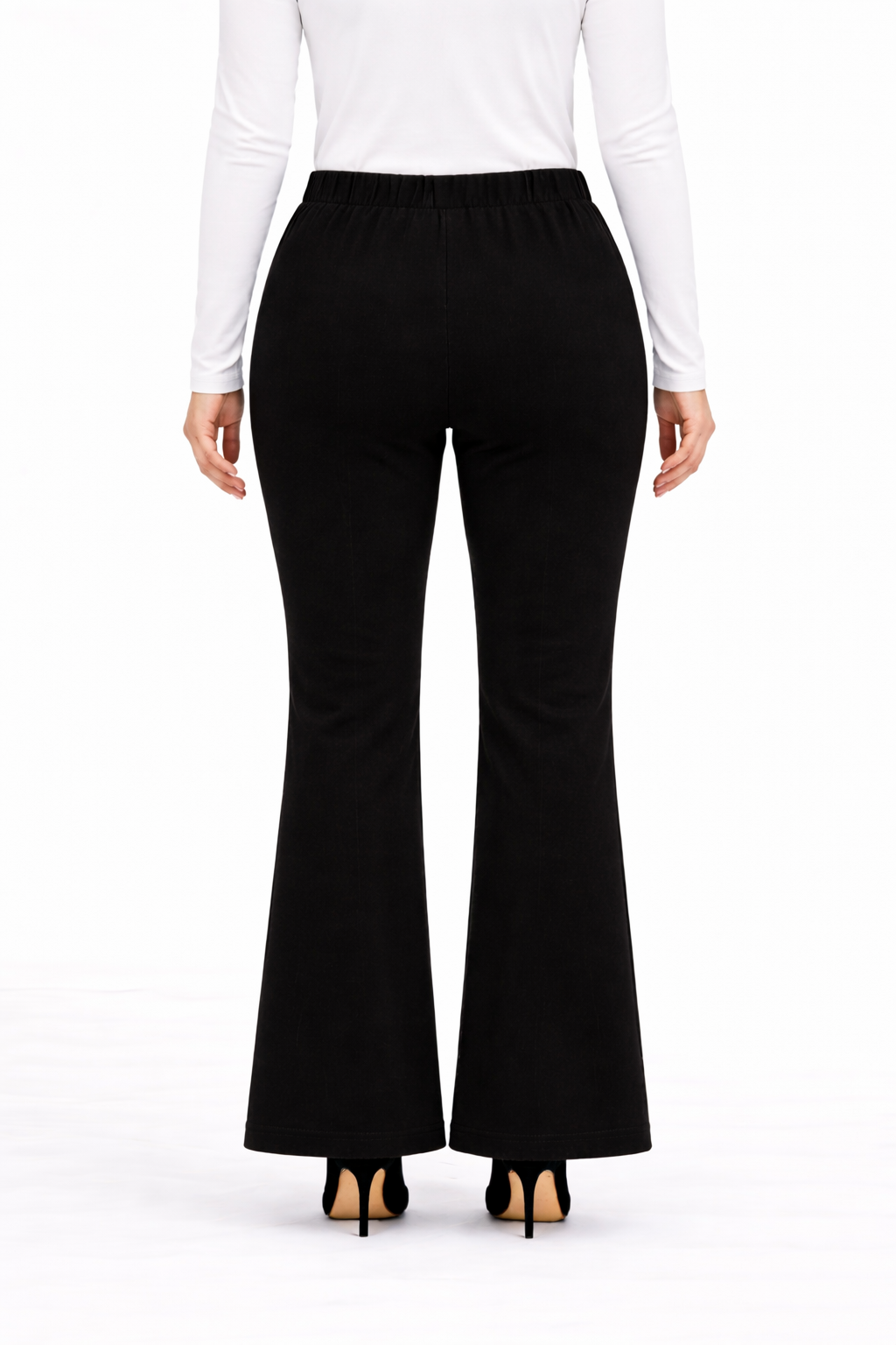 İspanyol Paça Rahat Kalıp Krep Pantolon - 2303