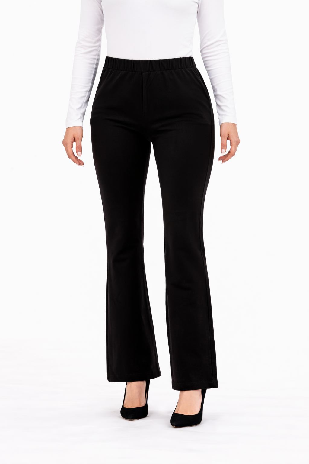 İspanyol Paça Rahat Kalıp Krep Pantolon - 2303