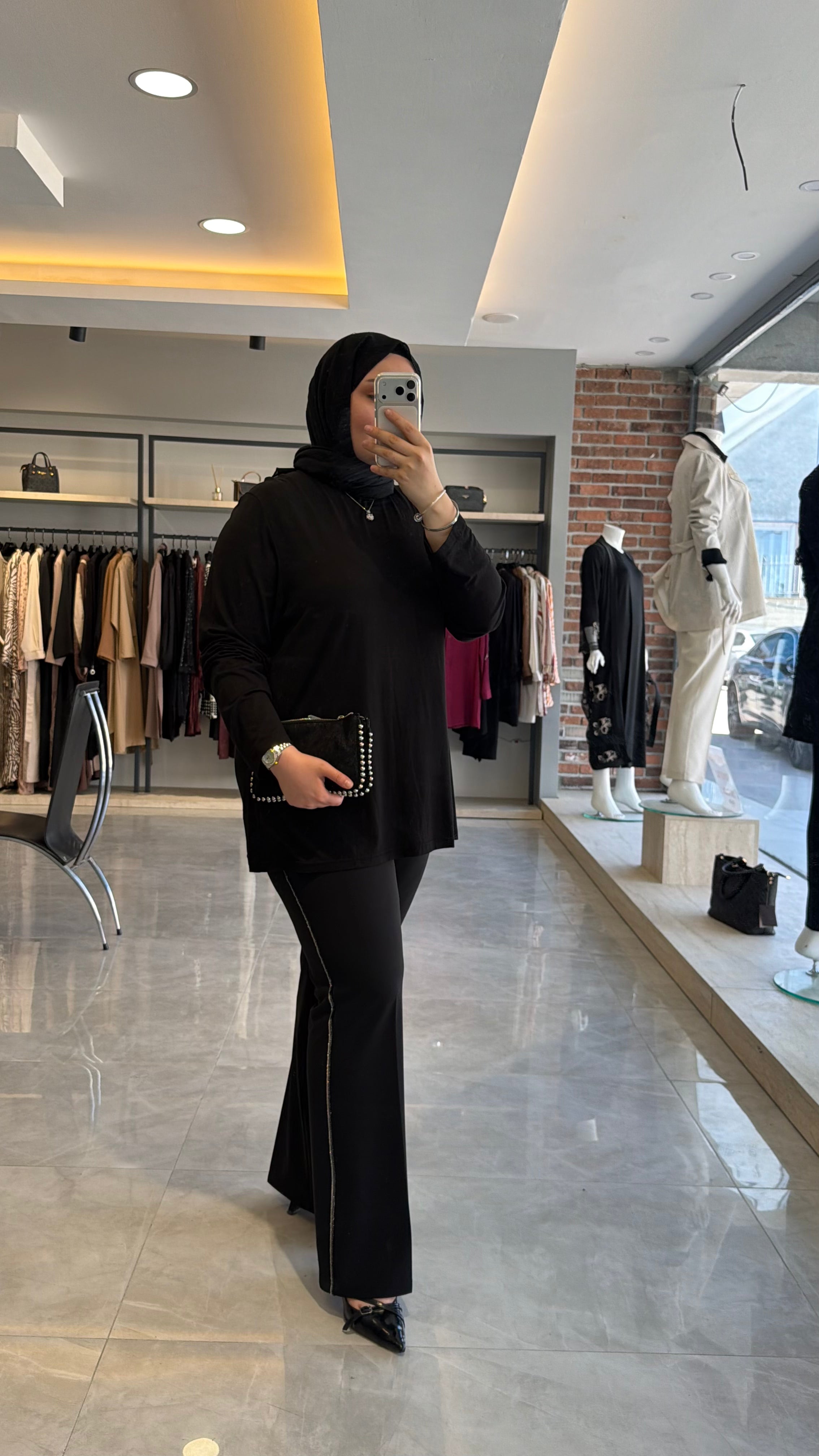Yanları Sim Şerit İspanyol Pantolon - 2319