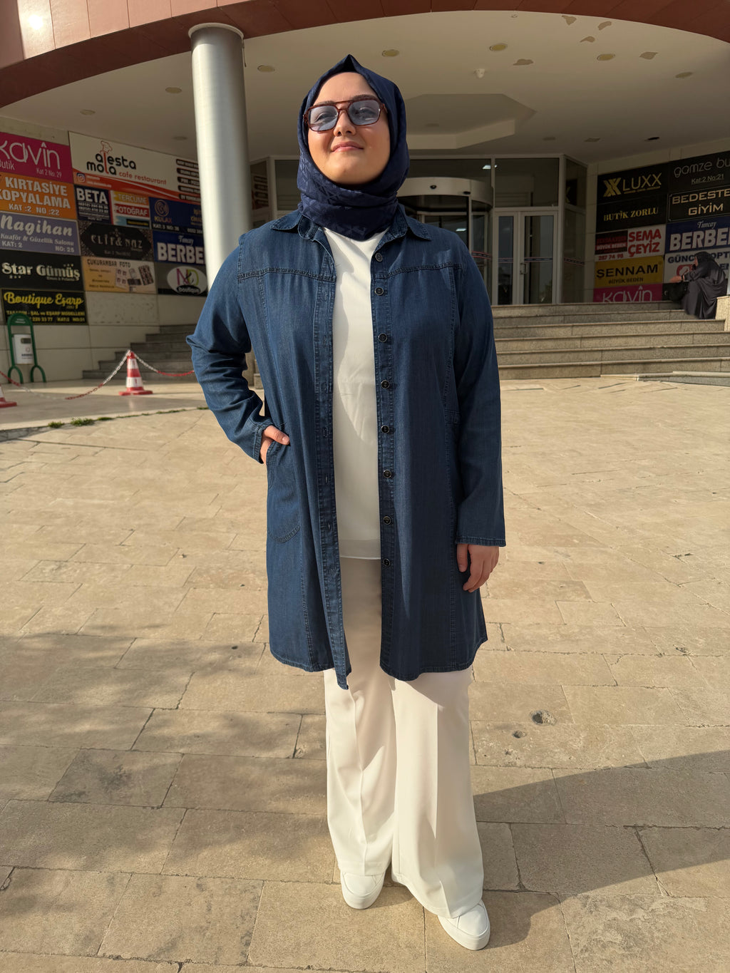 Düğmeli Araboy Tensel Tunik - 402