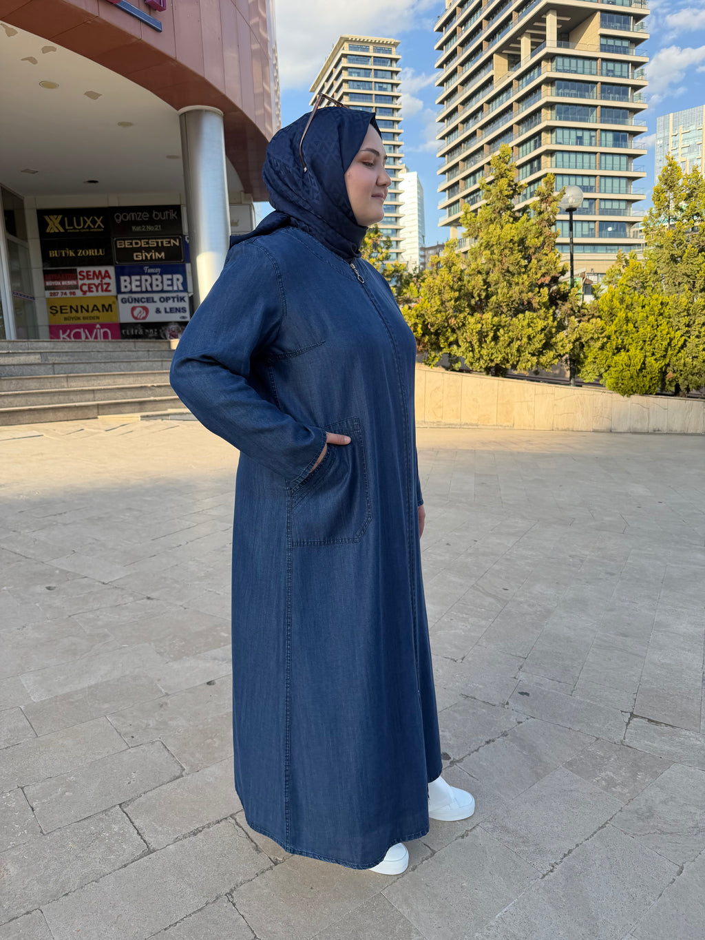 Fermuarlı Tensel Ferace - 453