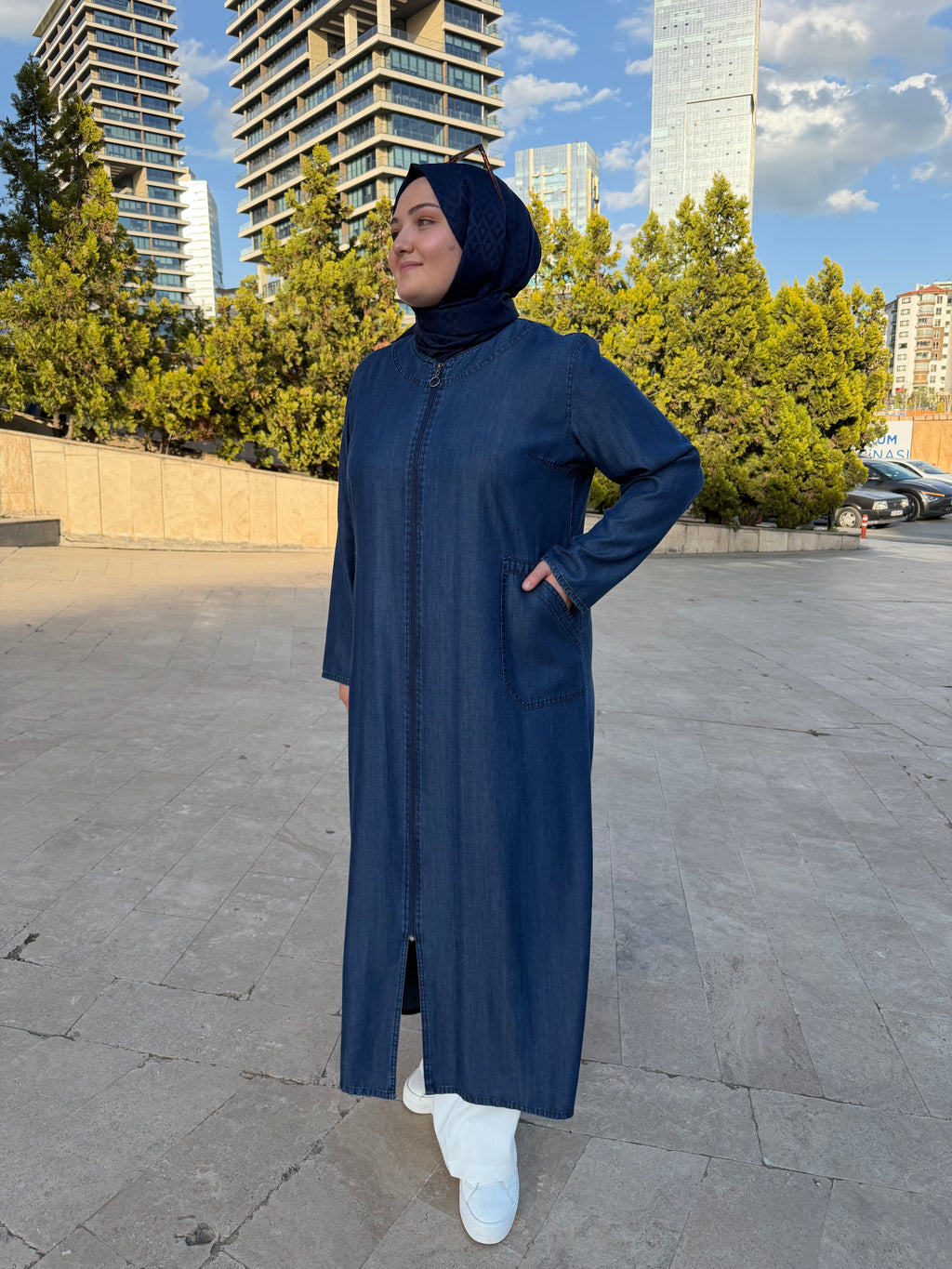 Fermuarlı Tensel Ferace - 453