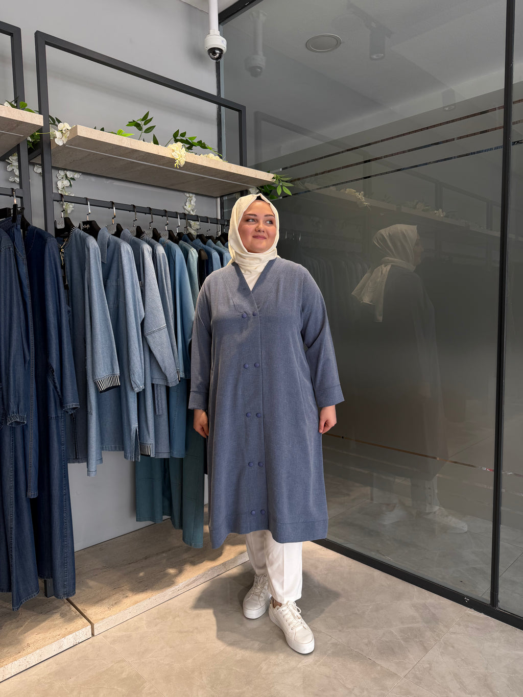 Aksesuarlı Çıt Çıtlı Keten Kap  - 1025