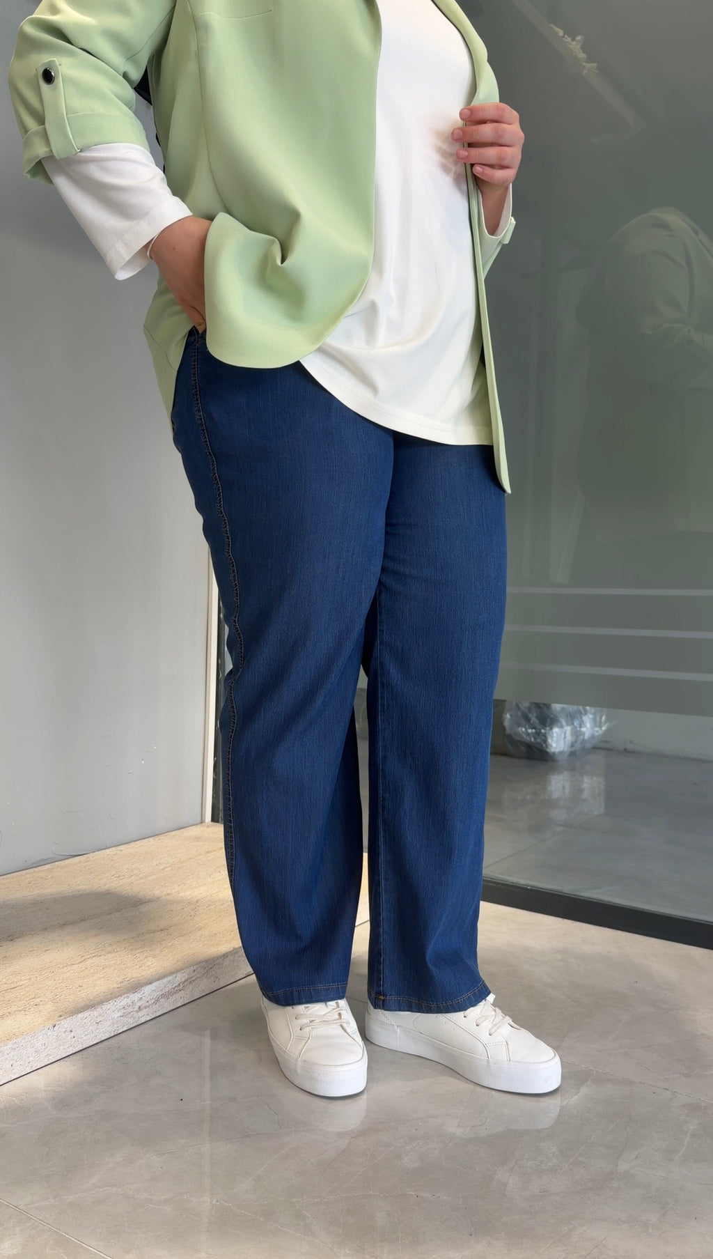 Bol Paça Tencel Kot Pantolon - 506