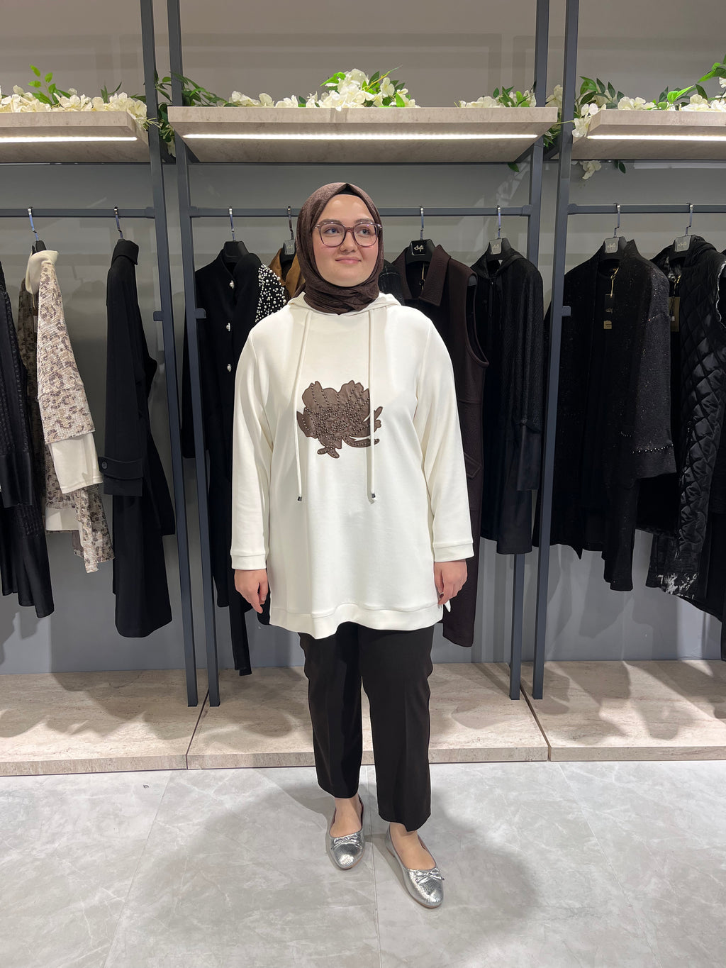 Önü Baskılı Kapüşonlu Oysho Sweatshirt - 26034