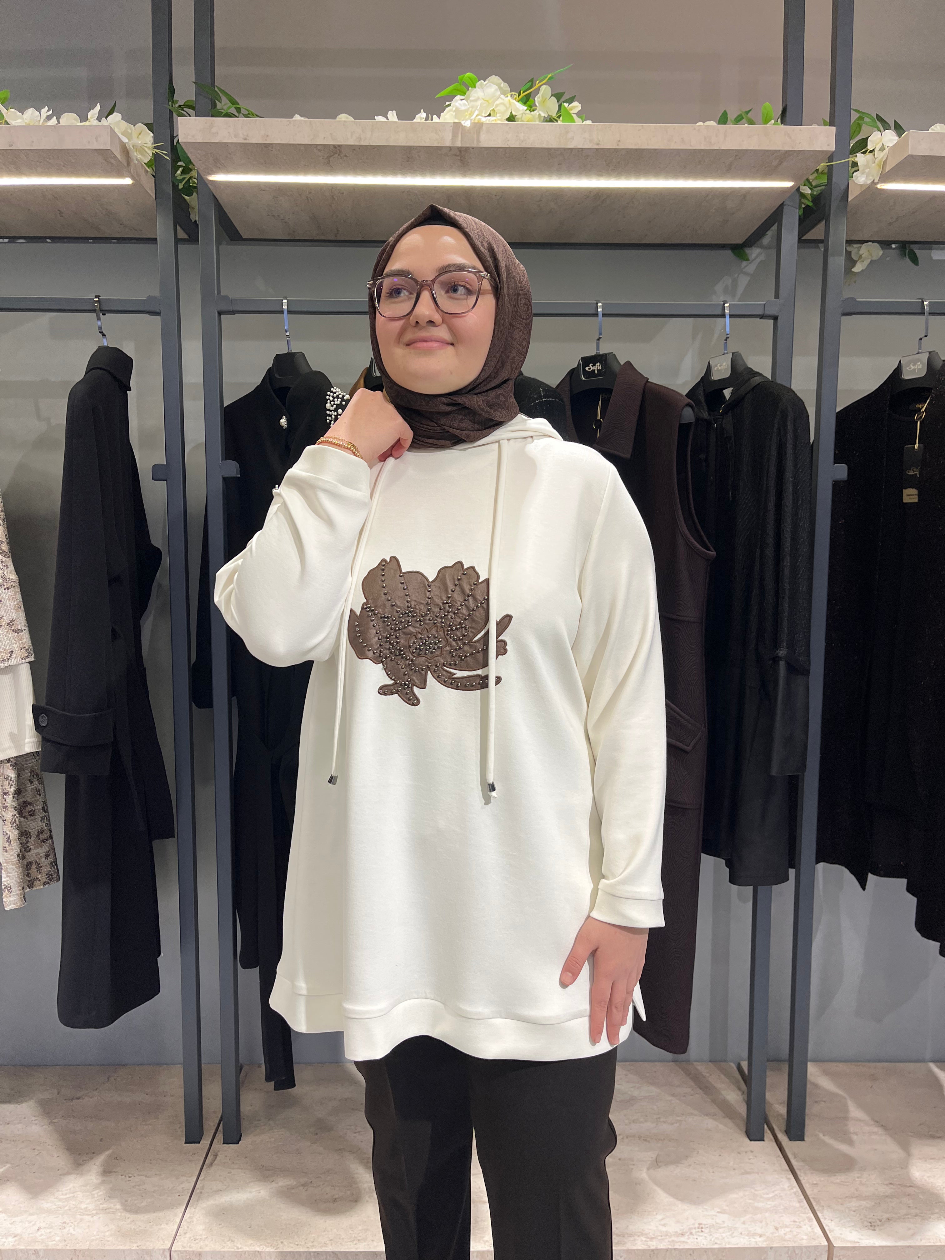Önü Baskılı Kapüşonlu Oysho Sweatshirt - 26034