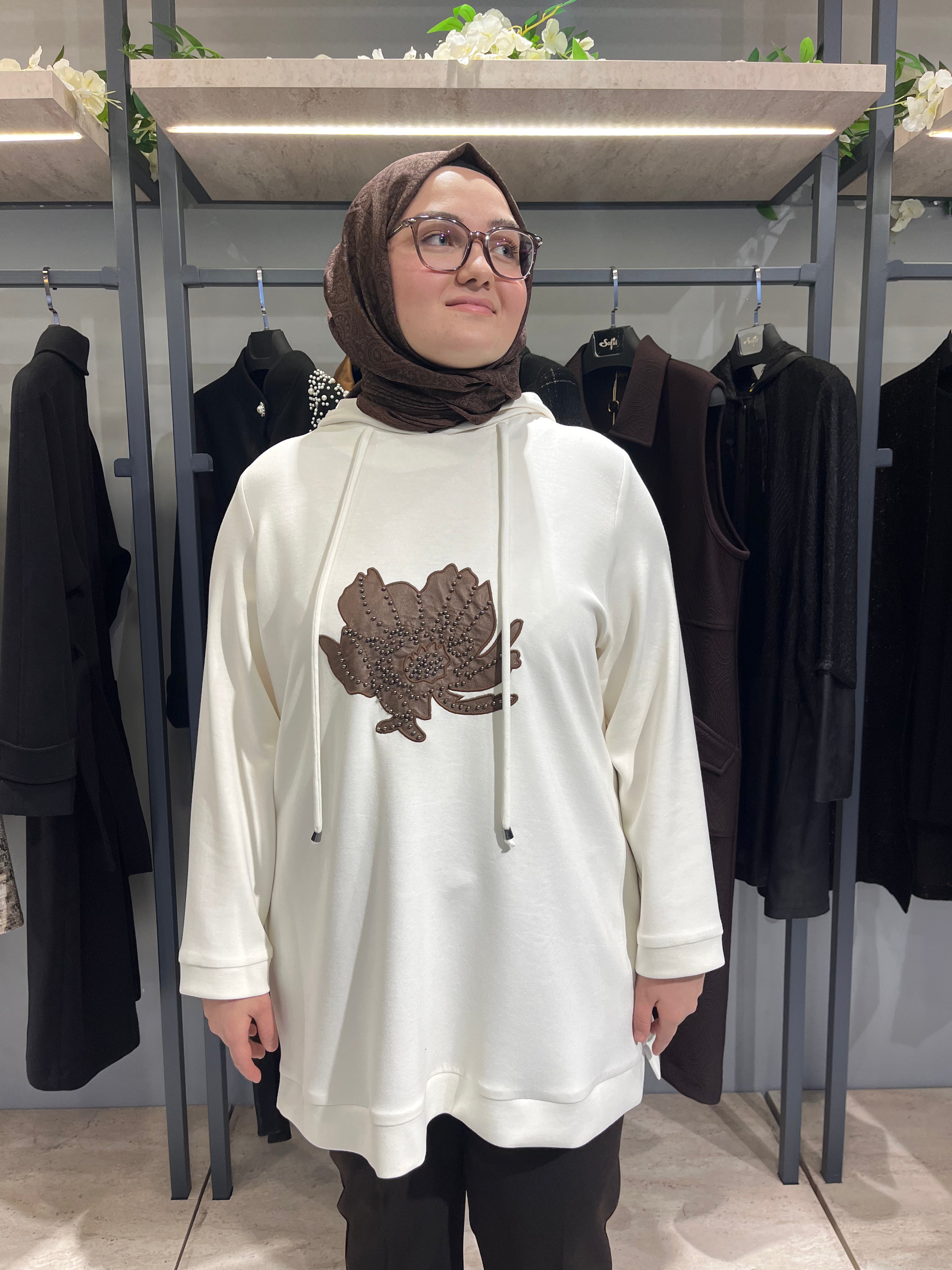 Önü Baskılı Kapüşonlu Oysho Sweatshirt - 26034