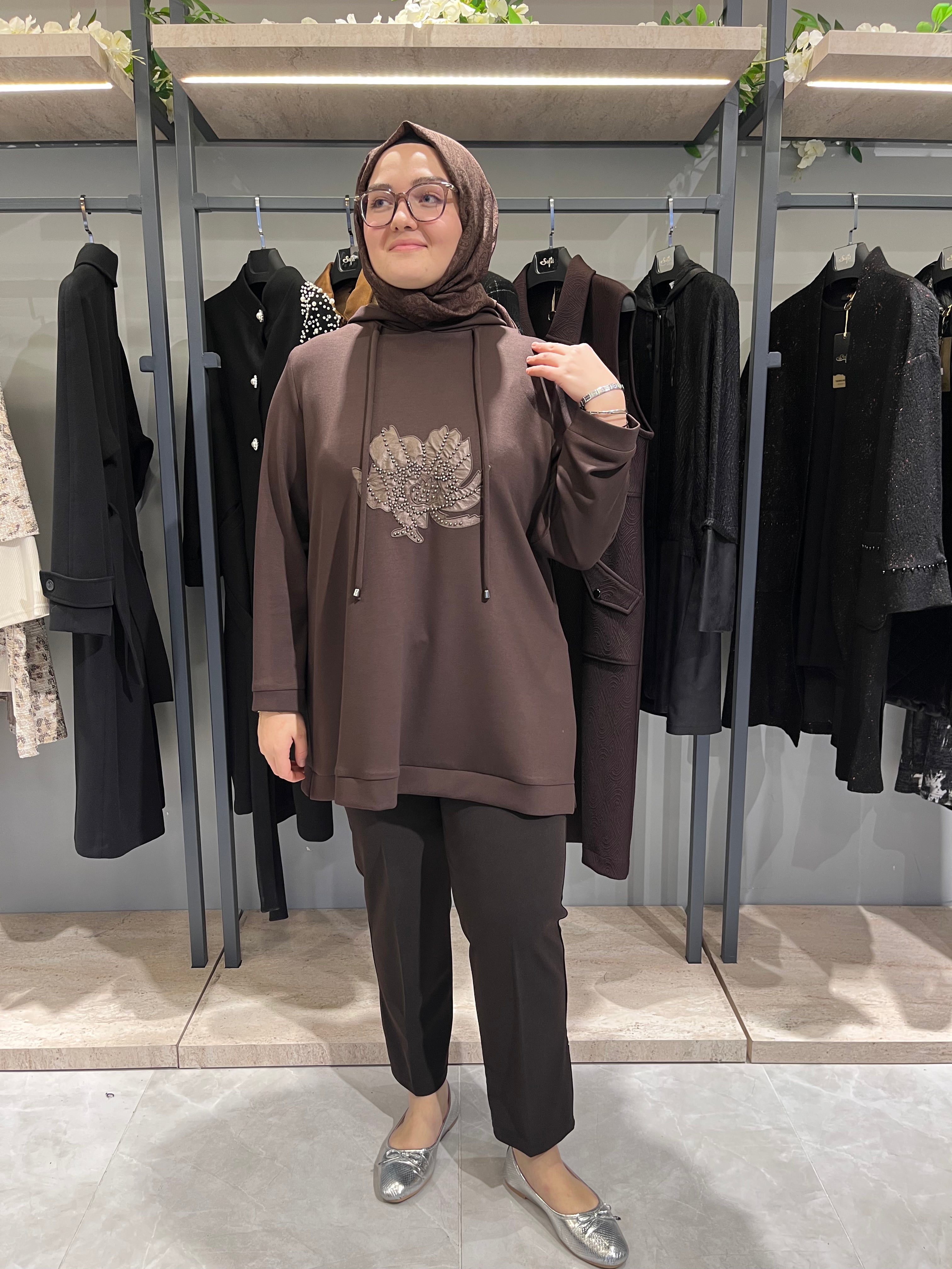 Önü Baskılı Kapüşonlu Oysho Sweatshirt - 26034