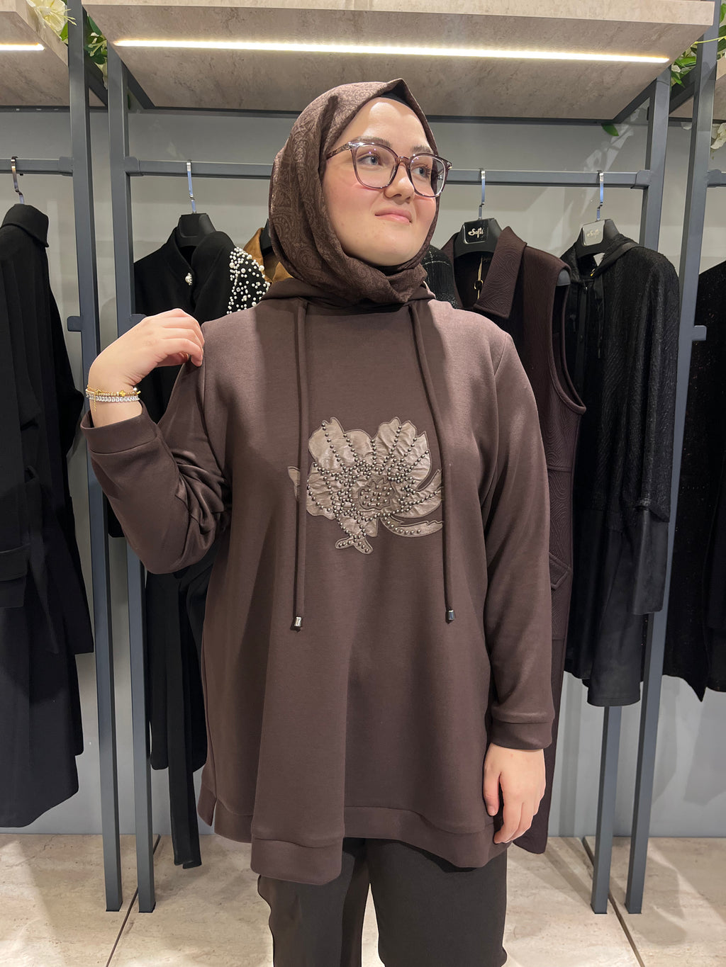 Önü Baskılı Kapüşonlu Oysho Sweatshirt - 26034