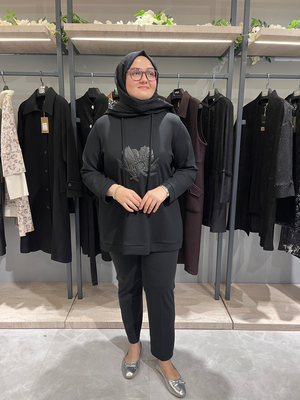 Önü Baskılı Kapüşonlu Oysho Sweatshirt - 26034