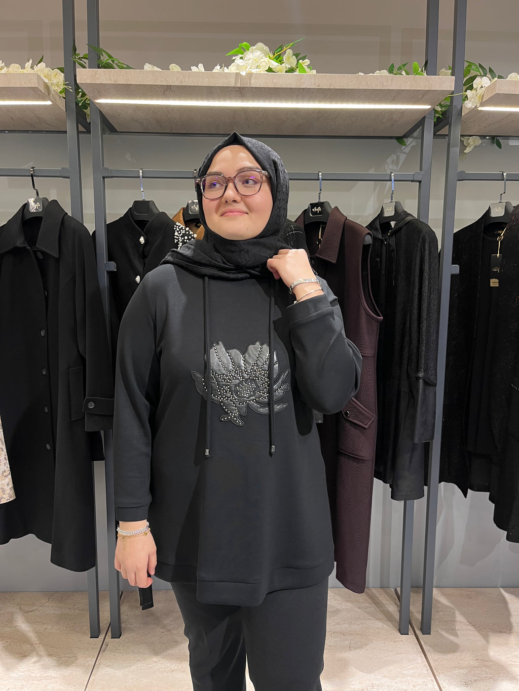 Önü Baskılı Kapüşonlu Oysho Sweatshirt - 26034