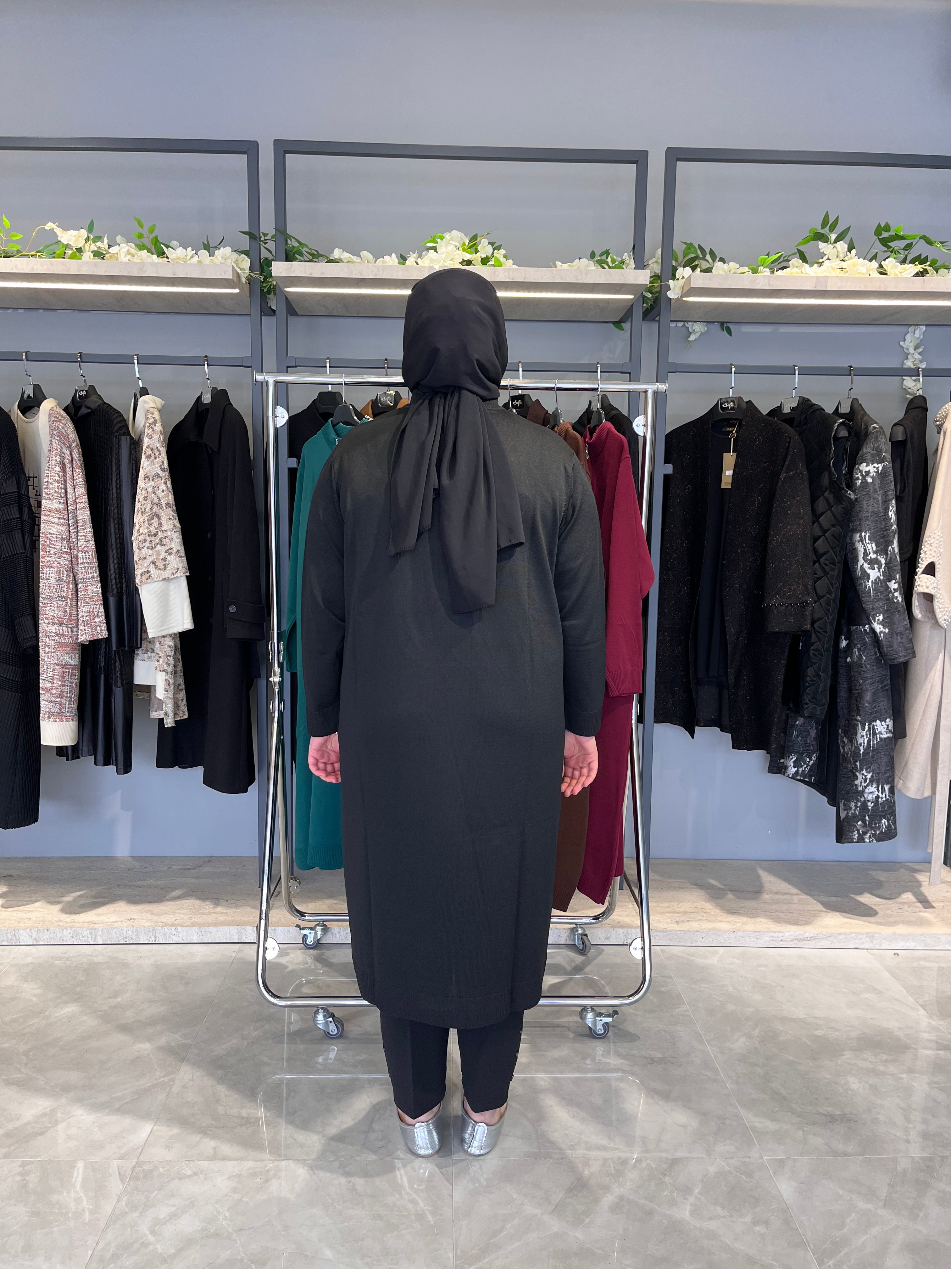 Yarım Fermuarlı Standart Triko Tunik - 4738
