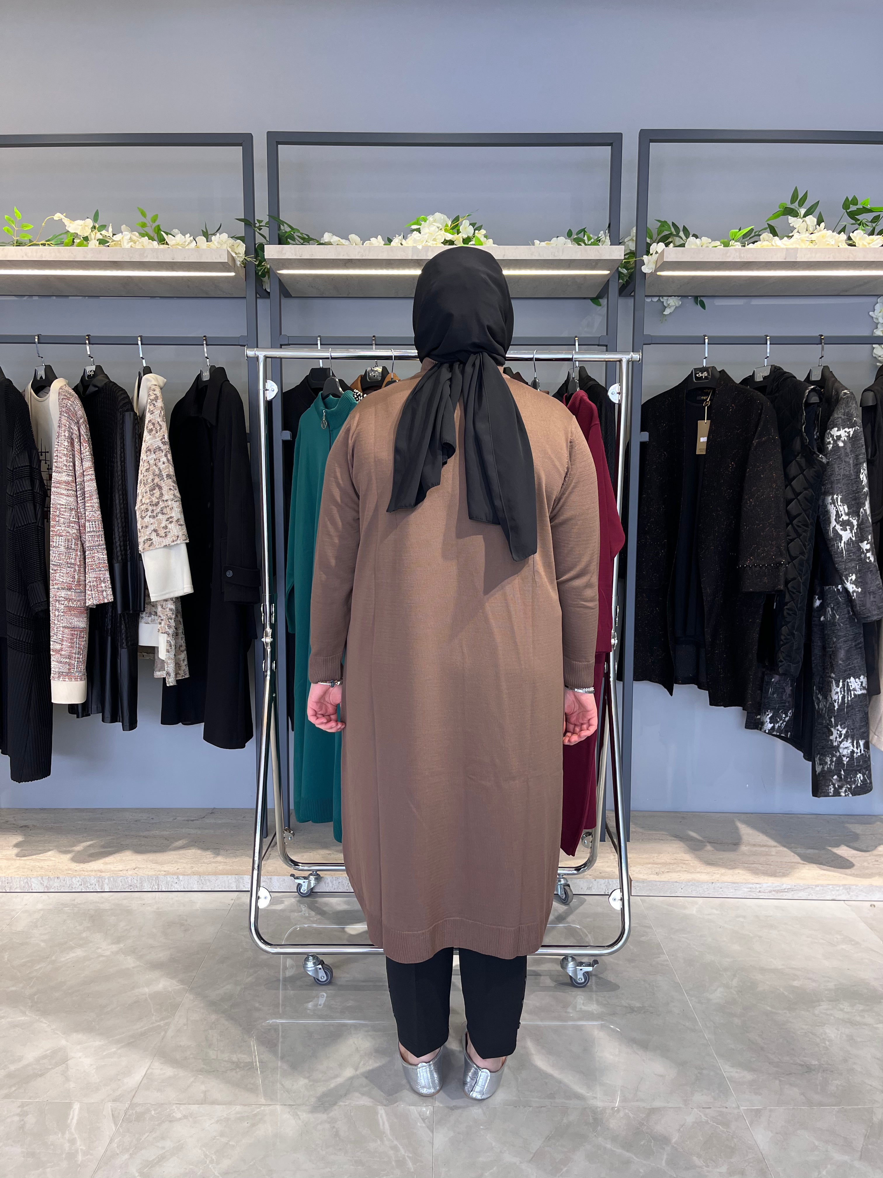 Yarım Fermuarlı Standart Triko Tunik - 4738