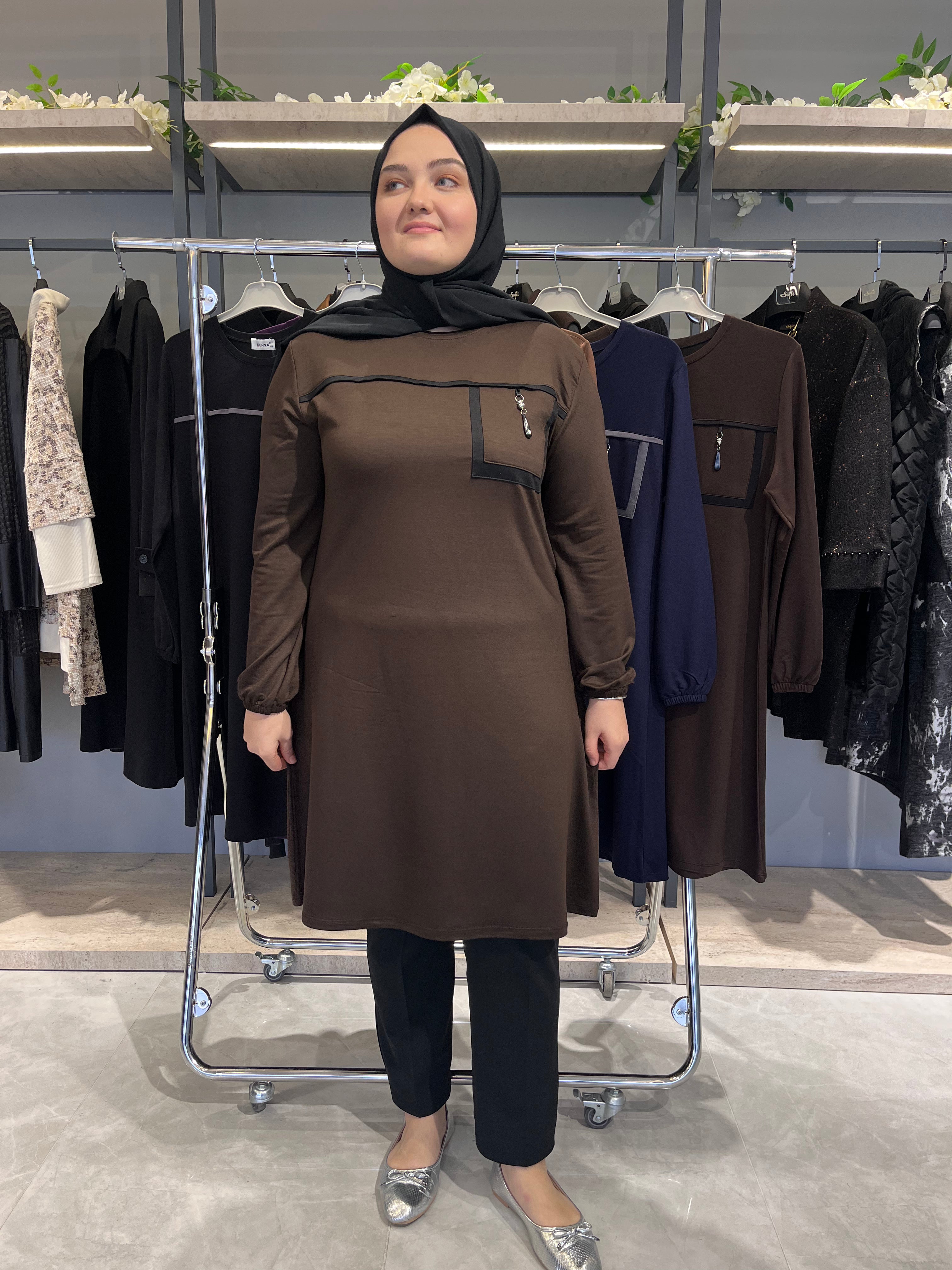 Cep Aksesuarlı Günlük Tunik - 7319