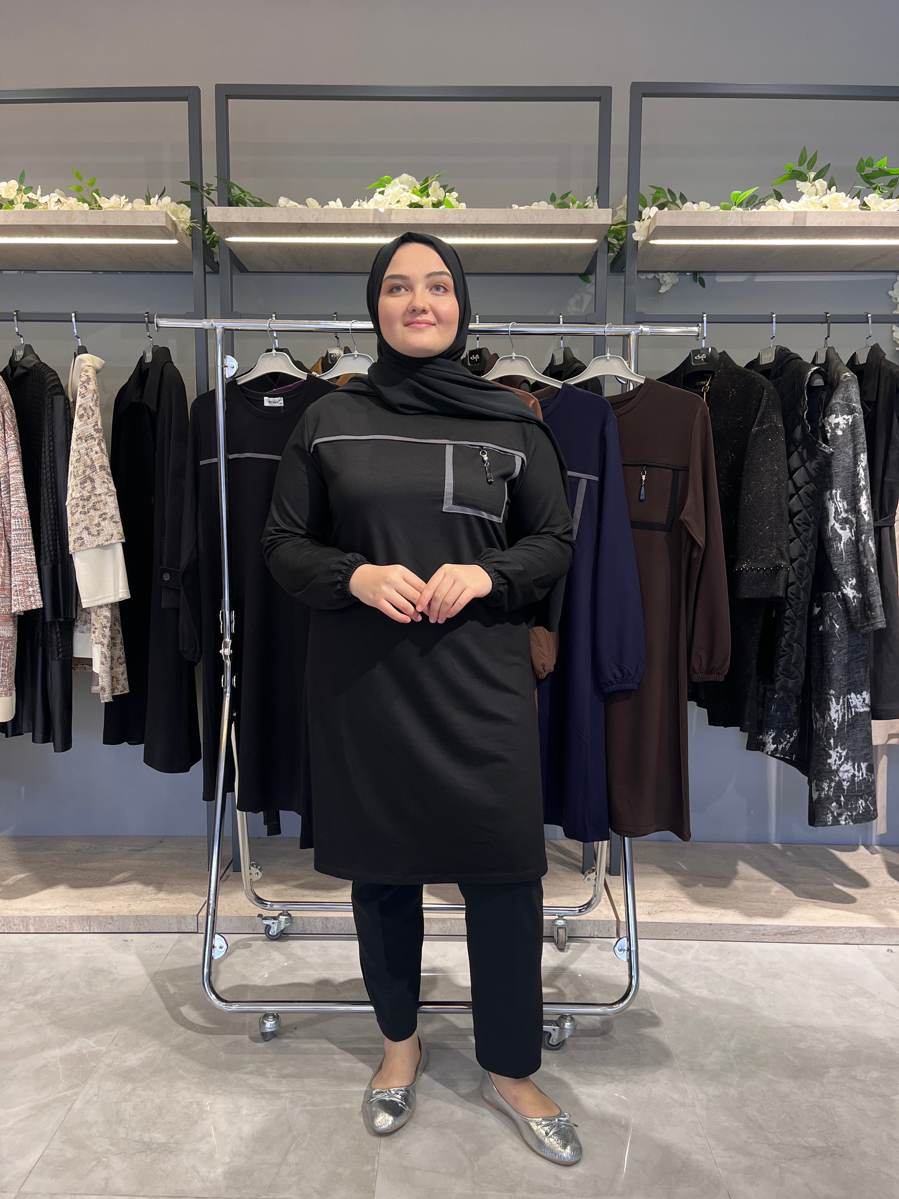 Cep Aksesuarlı Günlük Tunik - 7319