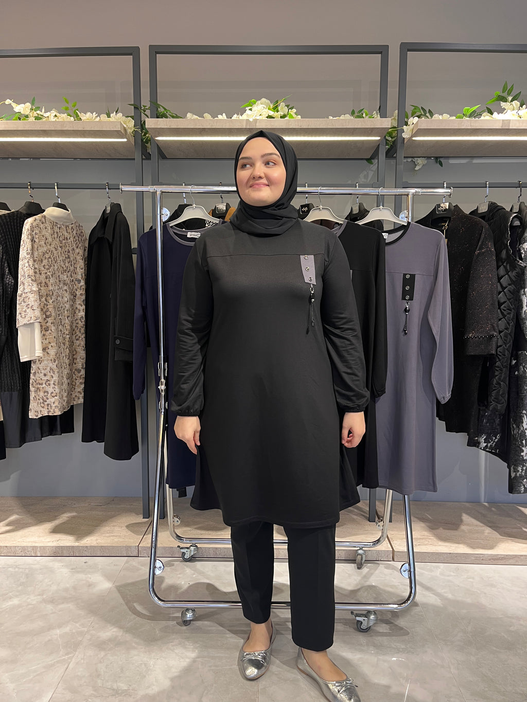 Düğme Aksesuarlı Günlük Tunik - 7320