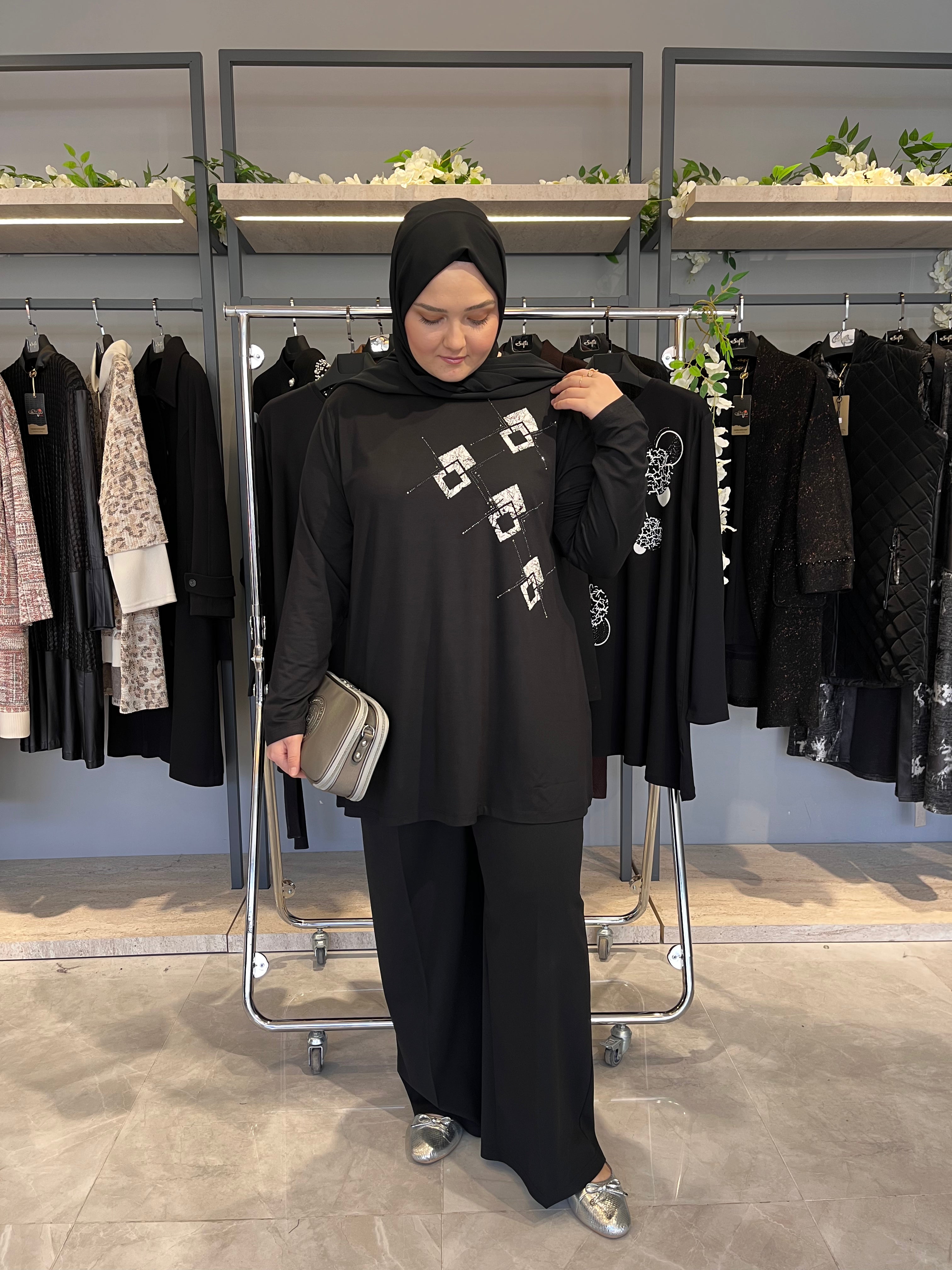 Önü Baskılı Günlük Tunik - 797