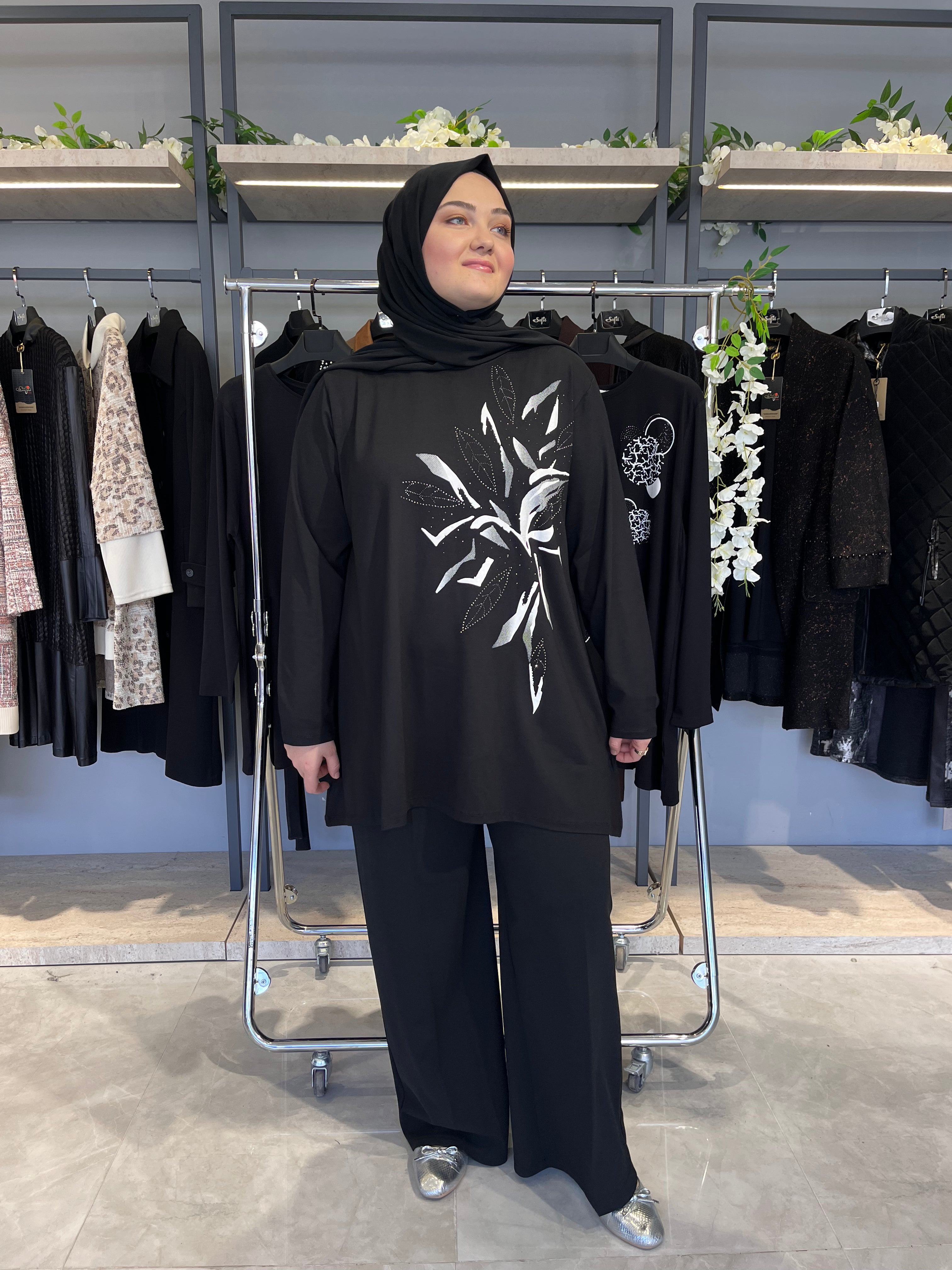 Önü Baskılı Günlük Tunik - 821