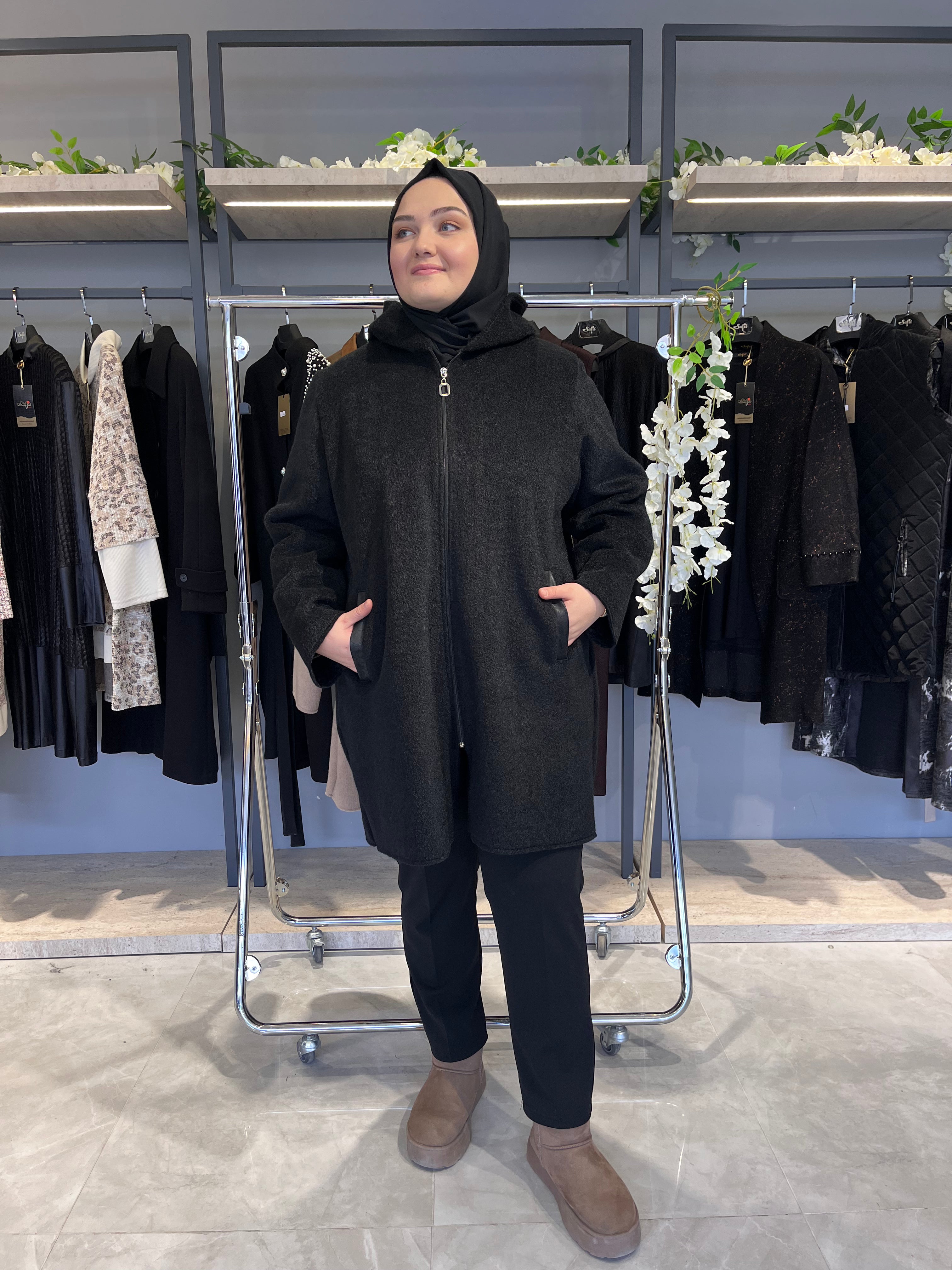 Kapüşonlu Kaşmir Kaban - 792