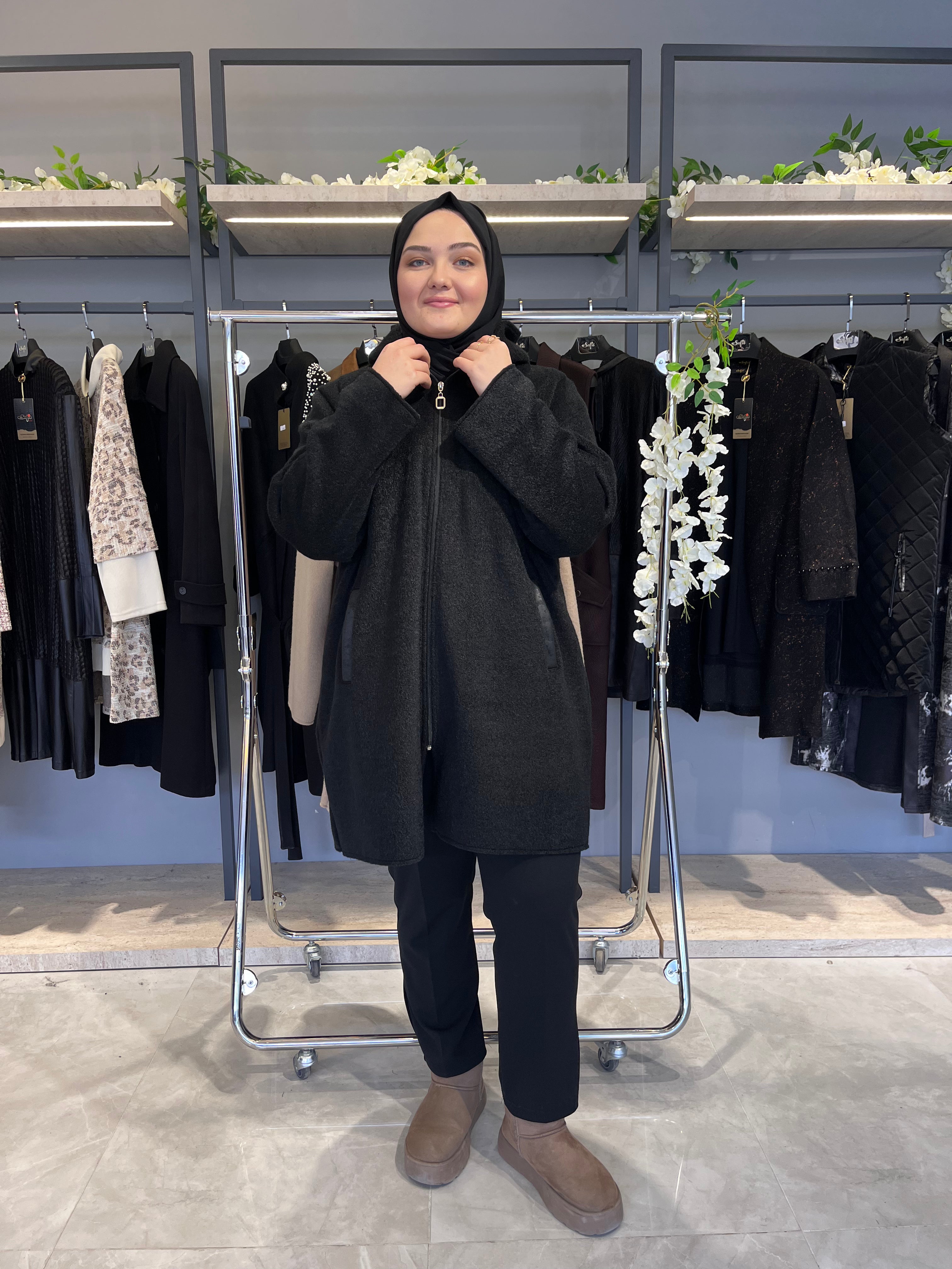 Kapüşonlu Kaşmir Kaban - 792