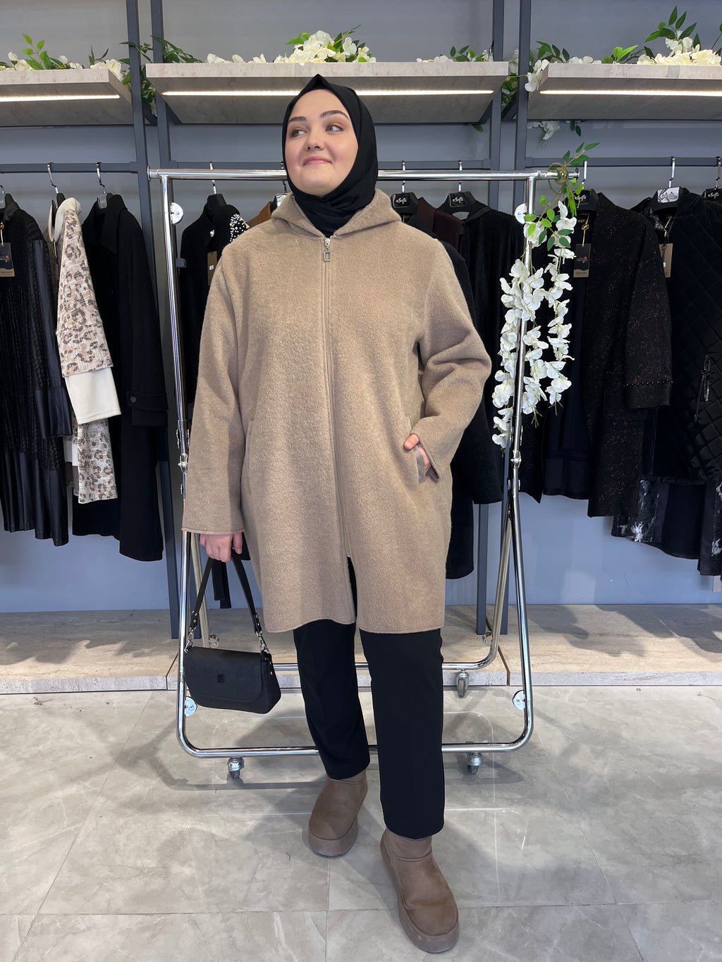 Kapüşonlu Kaşmir Kaban - 792