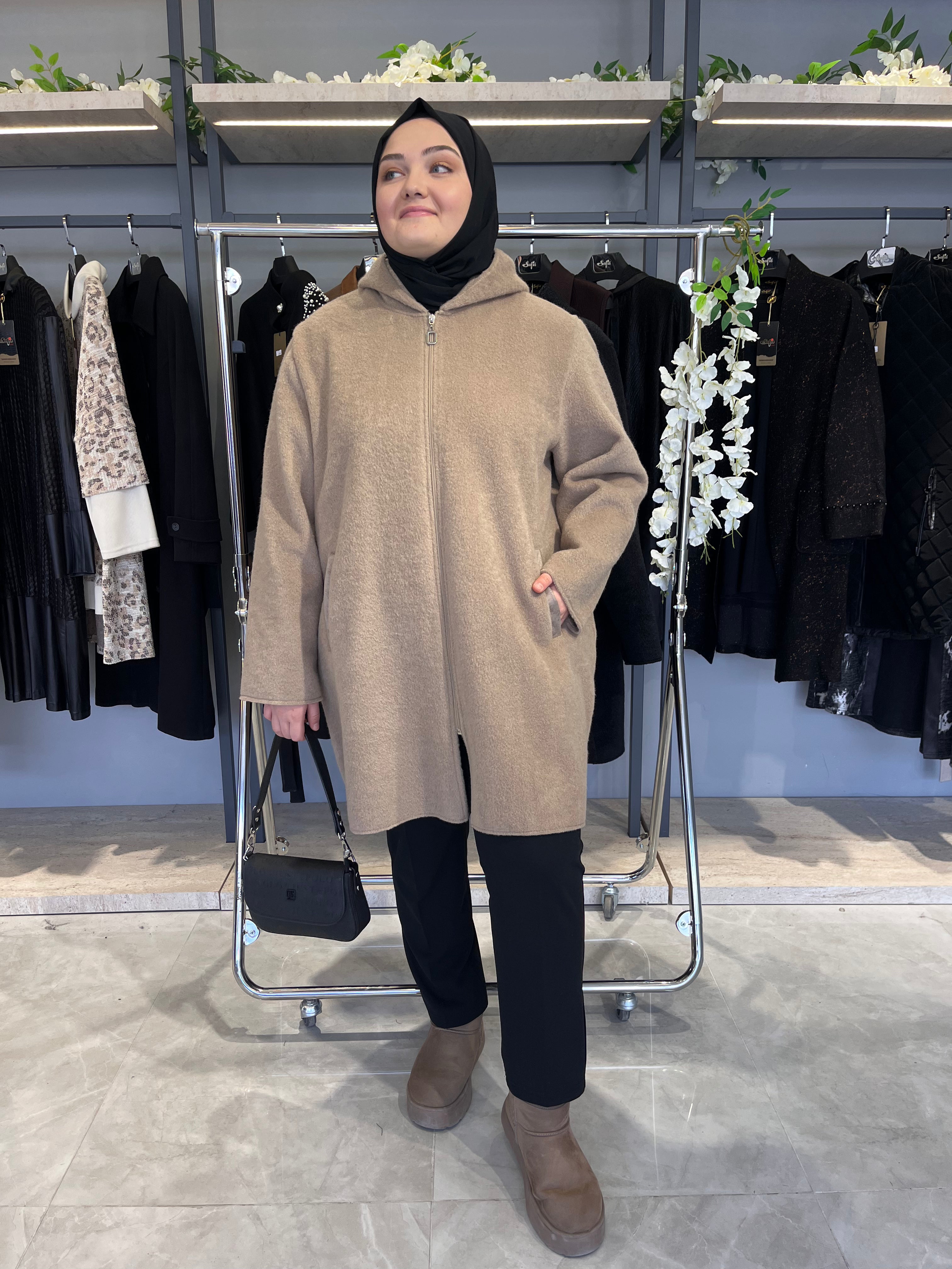 Kapüşonlu Kaşmir Kaban - 792