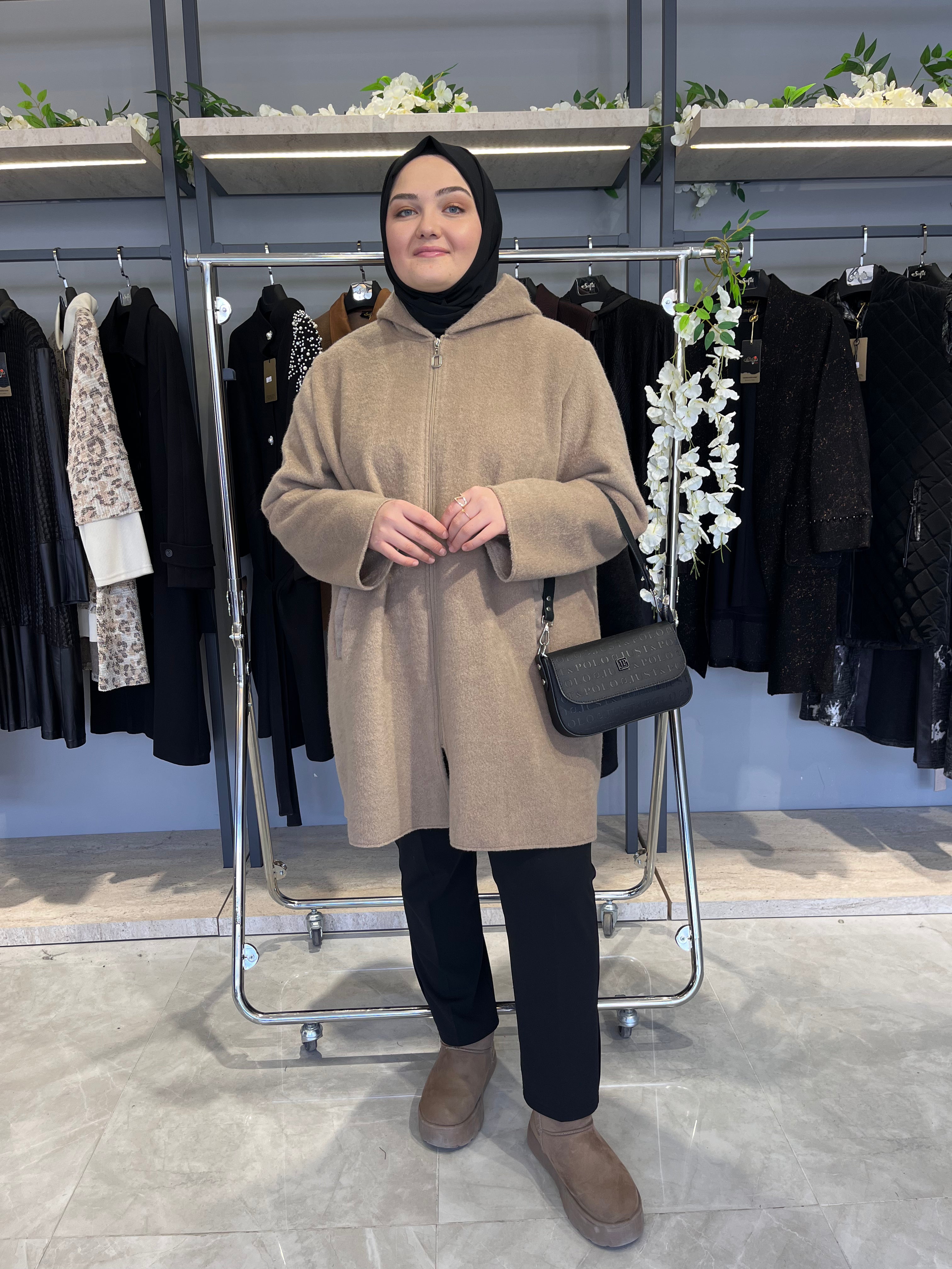 Kapüşonlu Kaşmir Kaban - 792